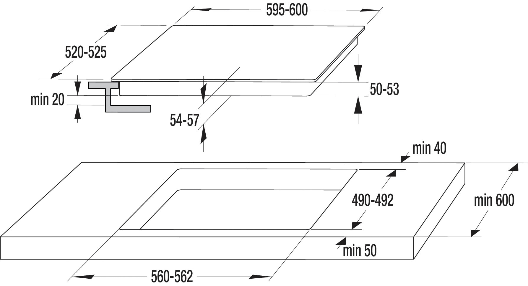 GORENJE Elektro-Herd-Set »BCPX6737E05BG«, mit 1-fach-Teleskopauszug, Pyrolyse-Selbstreinigung, (Set)