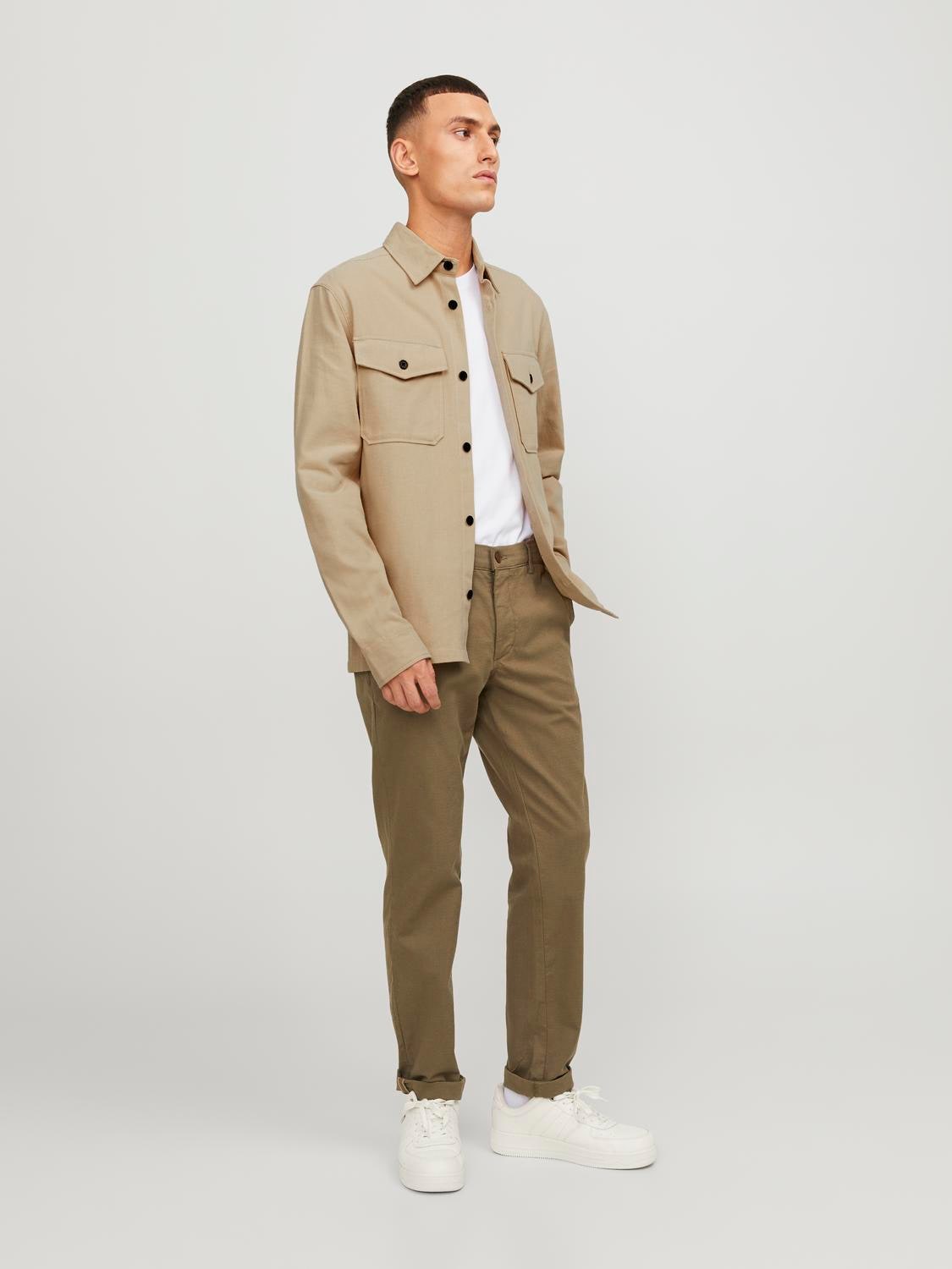 Jack & Jones Langarmhemd »JPRCCROY SPRING SOLID OVERSHIRT L/S SN«