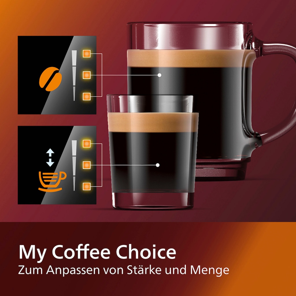 Philips Kaffeevollautomat »2200 Serie EP2220/10 Pannarello«, für 2 Kaffeespezialitäten und anpassbarer Aromastärke, mattschwarz