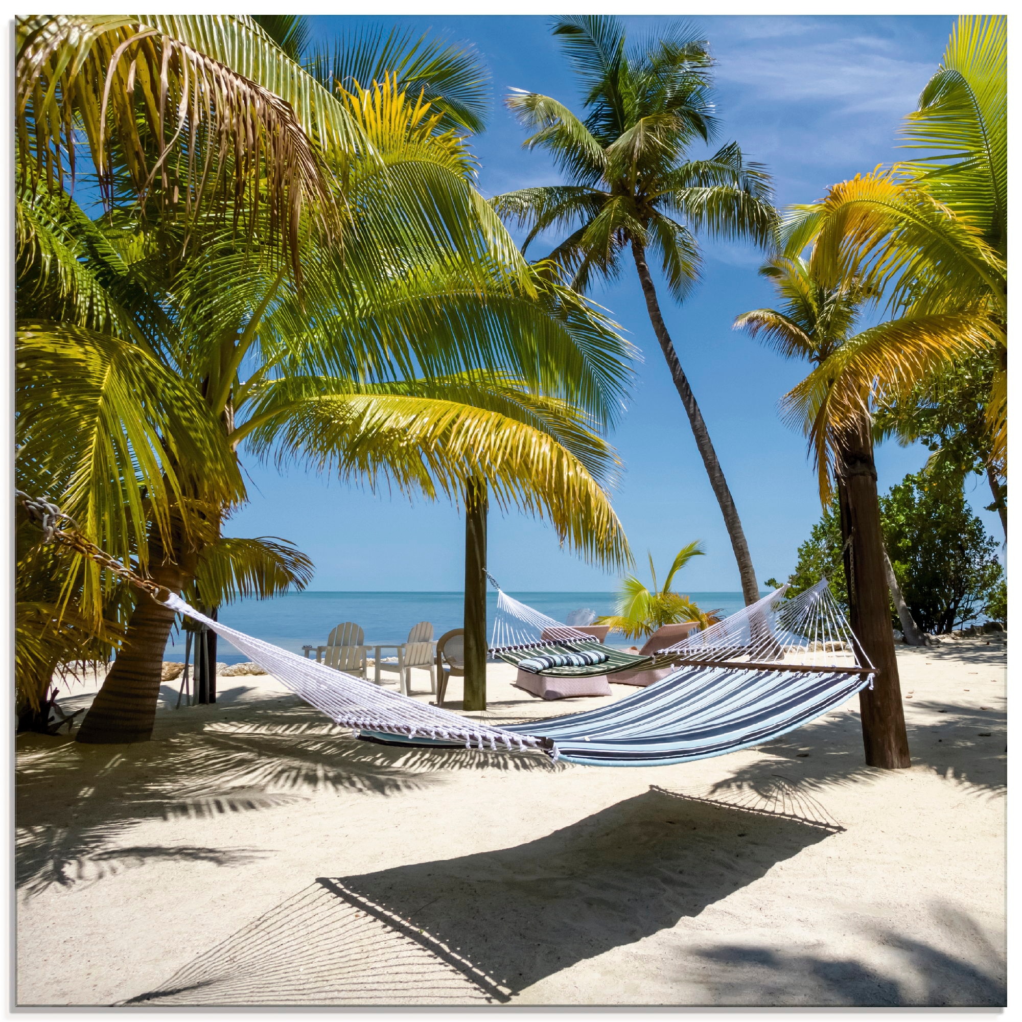 Glasbild »Florida Keys Strandleben«, Strand, (1 St.), in verschiedenen Größen