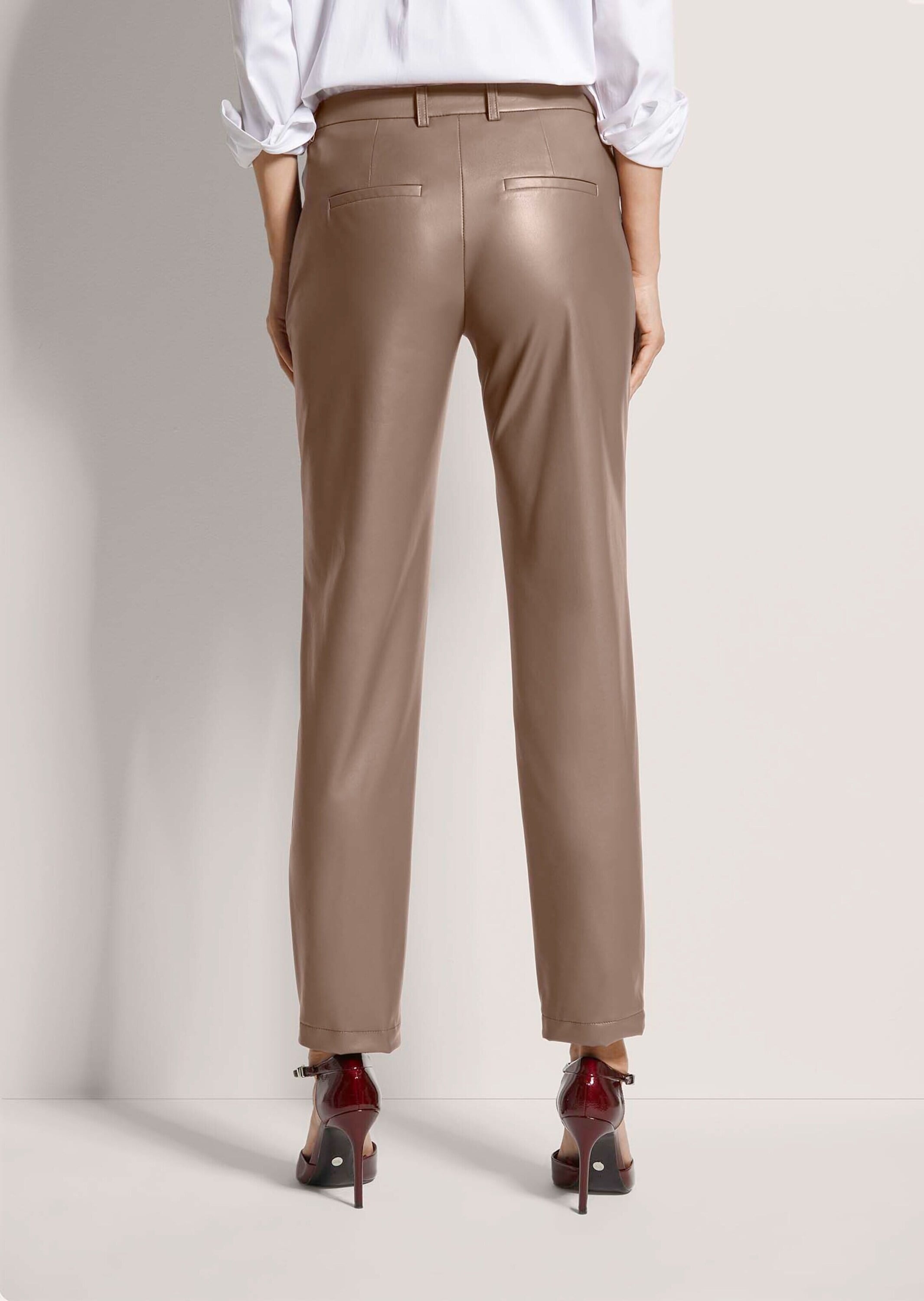 MADELEINE Stretch-Hose »Kunstlederhose Kunstlederhose mit Biesen«