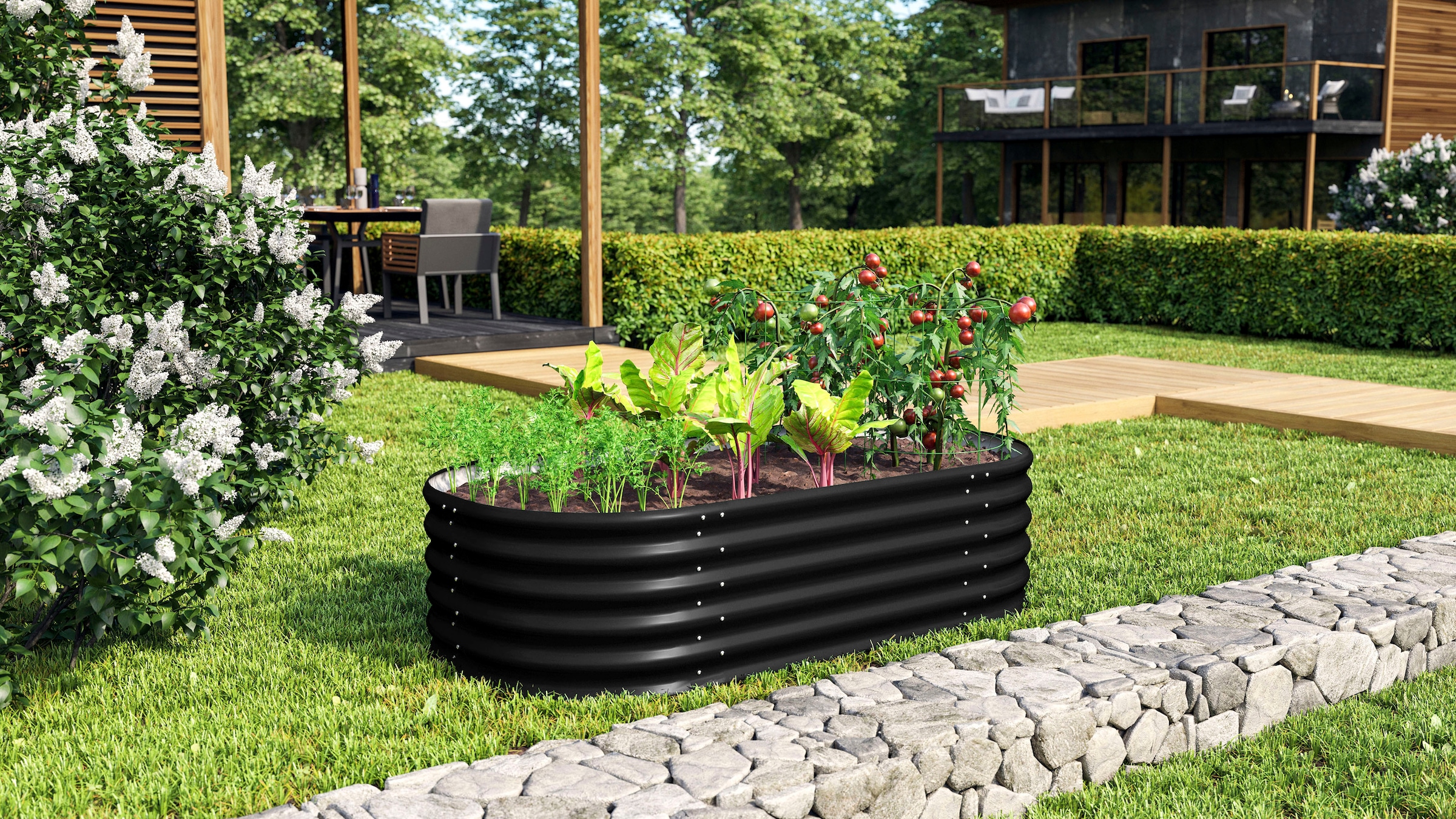 Vitavia Hochbeet »Terra 401« BxTxH: 82x162x40 cm, schwarz