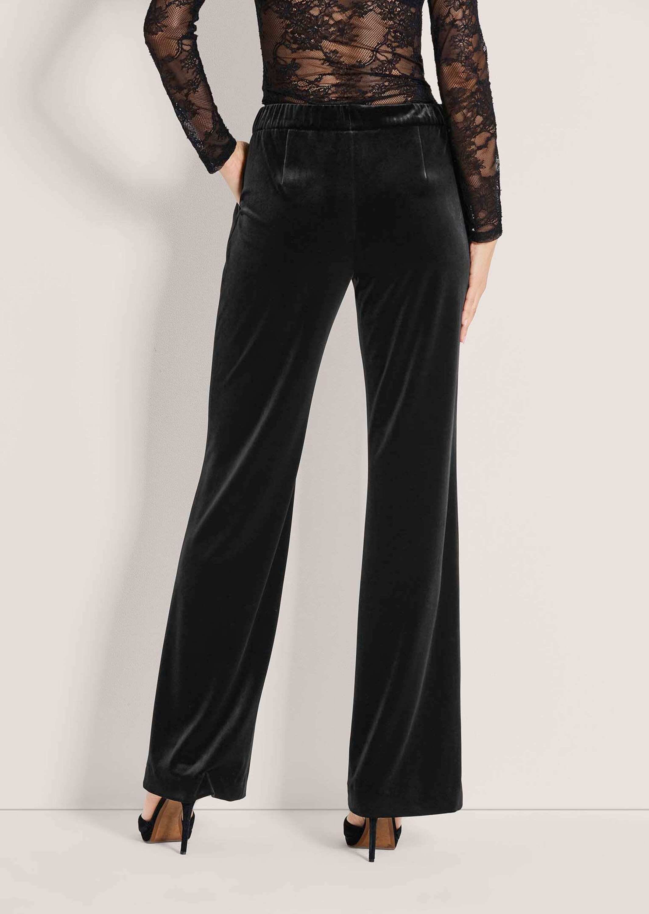 MADELEINE Stoffhose »Samthose Weite Samthose mit elastischem Bund«