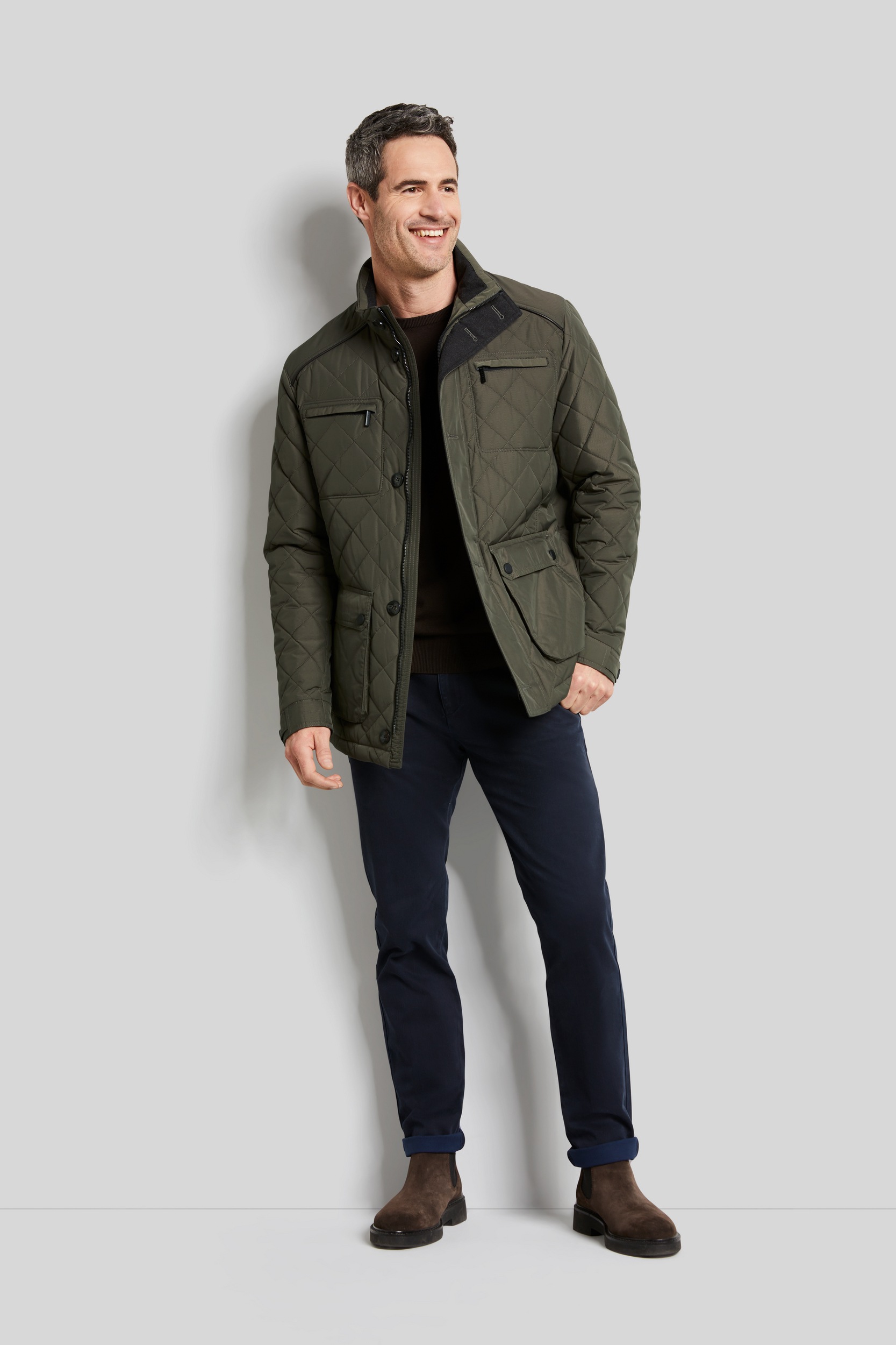 bugatti Kurzjacke ohne Kapuze im Rautenstepp