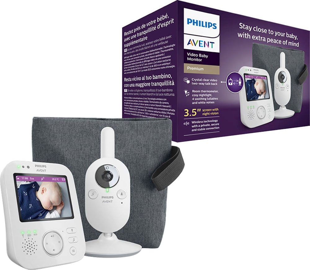 Philips AVENT Babyphone »Premium SCD892/26 Video«, mit Farbbildschirm, Reichweite von 300 Metern und Gegensprechfunktion