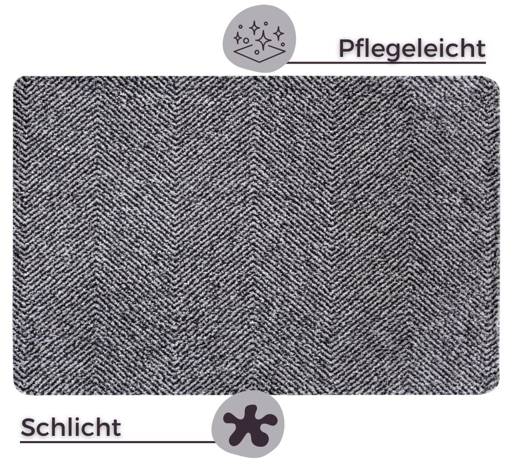 HANSE Home Fußmatte »Clean & Go, Türmatte«, rechteckig, 7 mm Höhe, Waschbar, Schmutzfangmatte, Outdoor, Innen, Rutschfest, Wetterfest