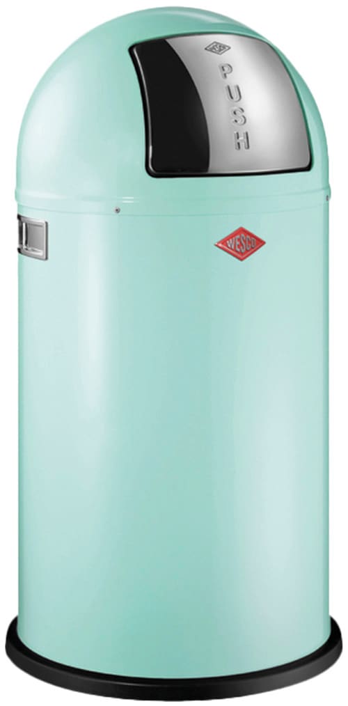 WESCO Mülleimer »Pushboy Abfallsammler« 1 Behälter mit Metalleinsatz, Griffe, Einwurfklappe aus Edelstahl und Bodenring