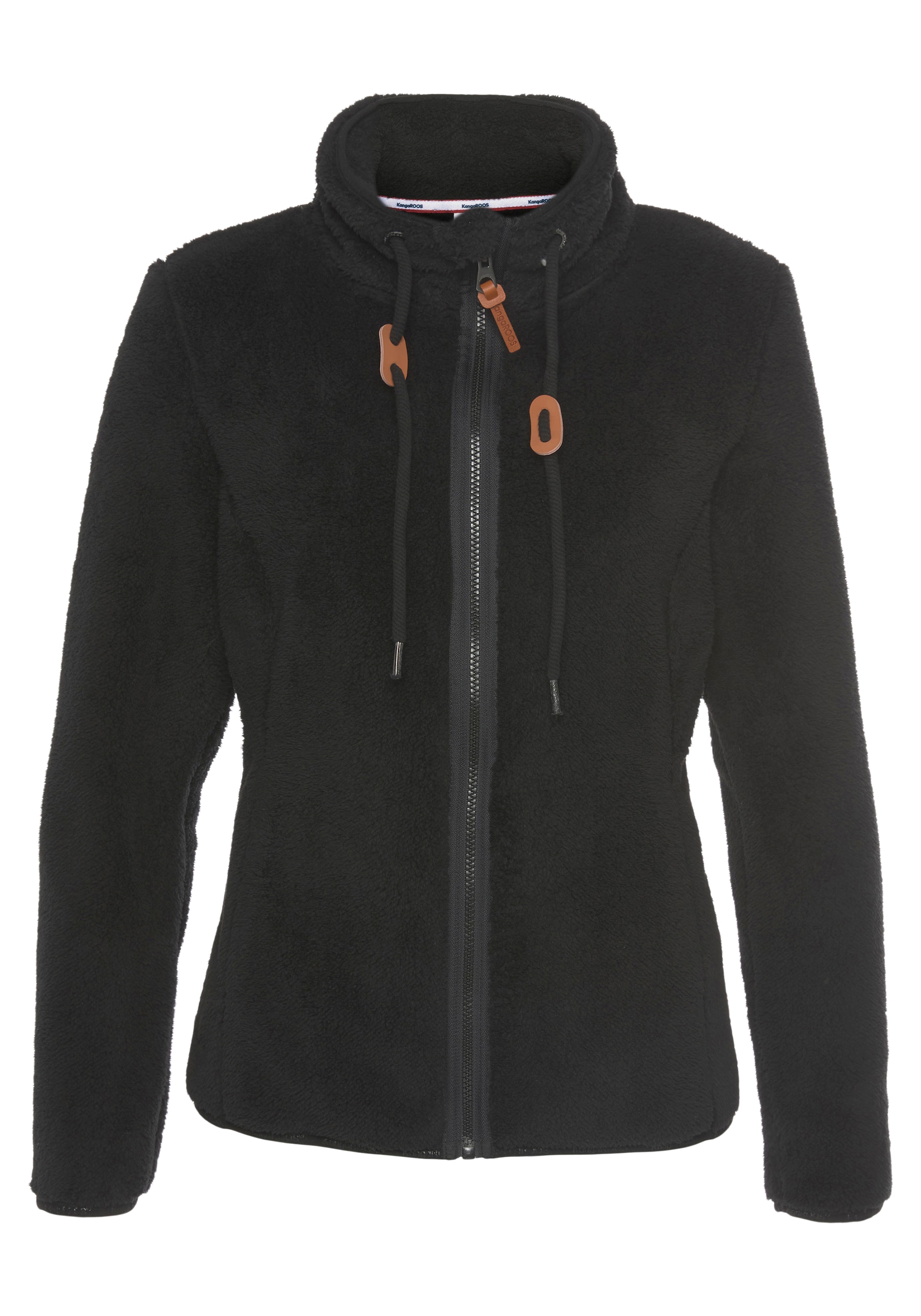 KangaROOS Sweatjacke, aus flauschigem Teddy-Fleece