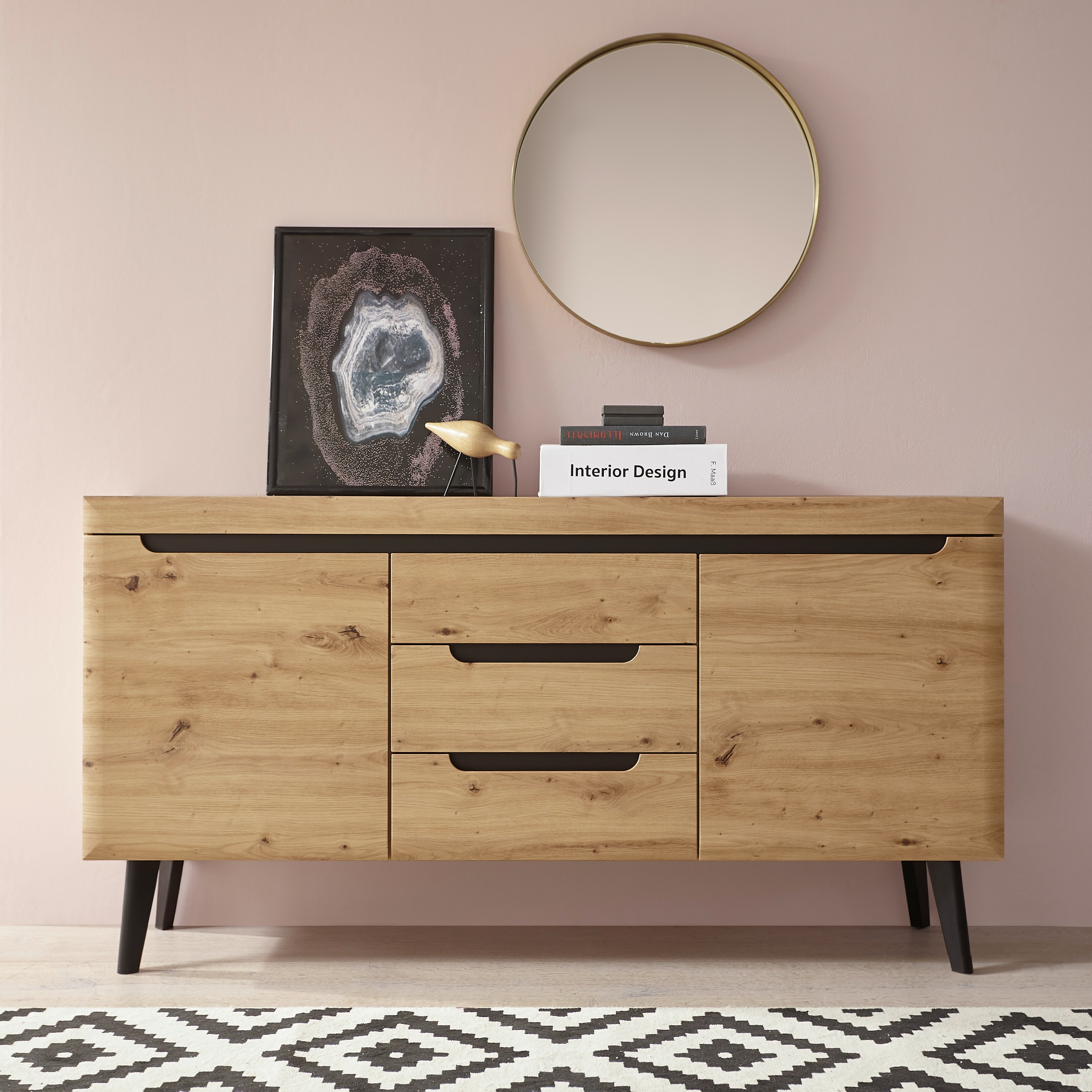 Sideboard »Torge, Anrichte, Kommode, Schubladenschrank«, (1 St.), abgeschrägte Füße,...