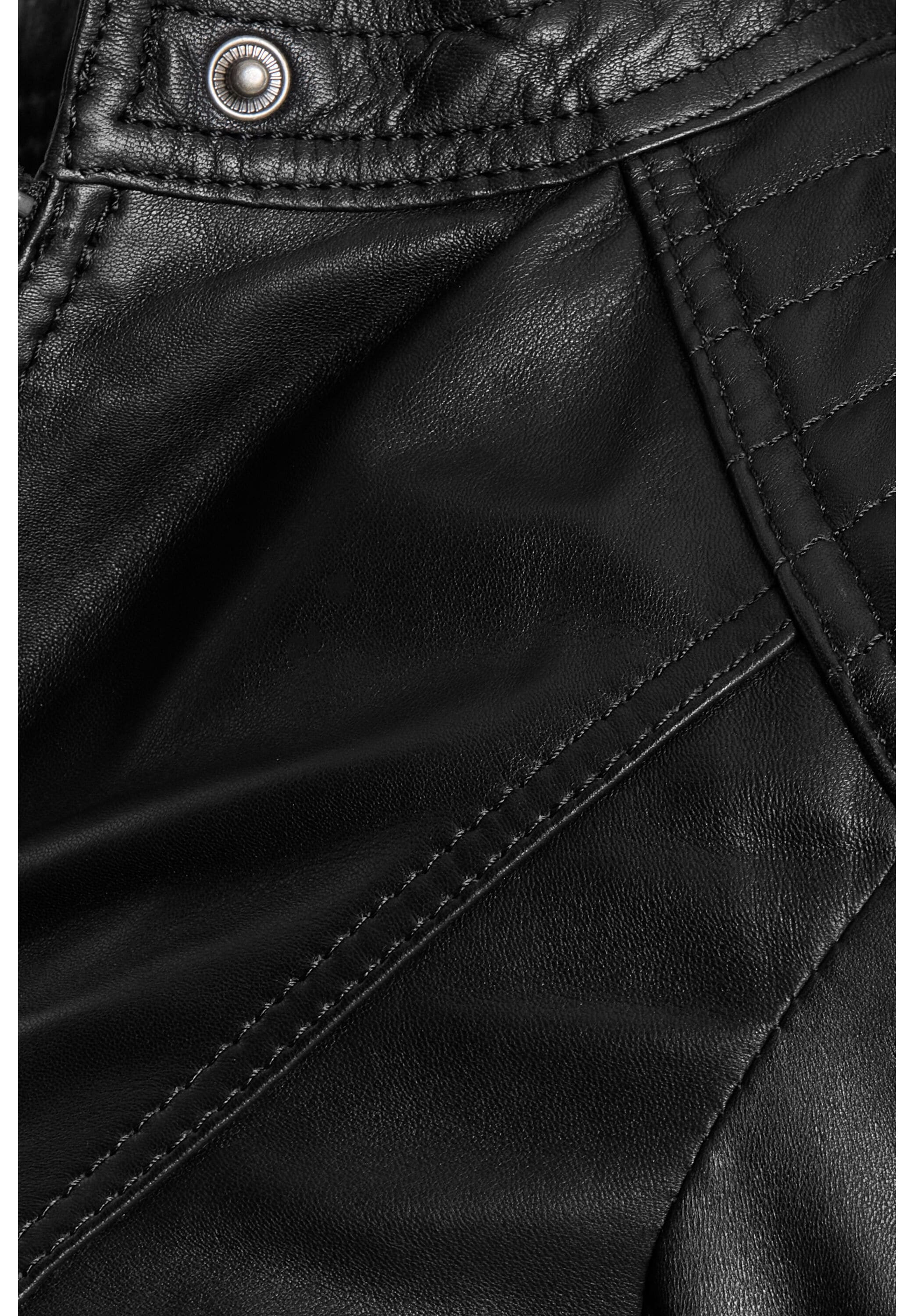 bugatti Lederjacke »bugatti Lederjacke« ohne Kapuze mit gesteppter Schulterpartie