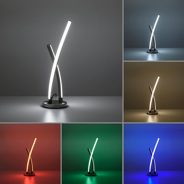 Leuchten Direkt Tischleuchte »Ls-SWING«, 2 flammig-flammig, RGB+tunable  white, Infrarot inkl., Fernbedienung, Smarthome fähig online kaufen | mit 3  Jahren XXL Garantie
