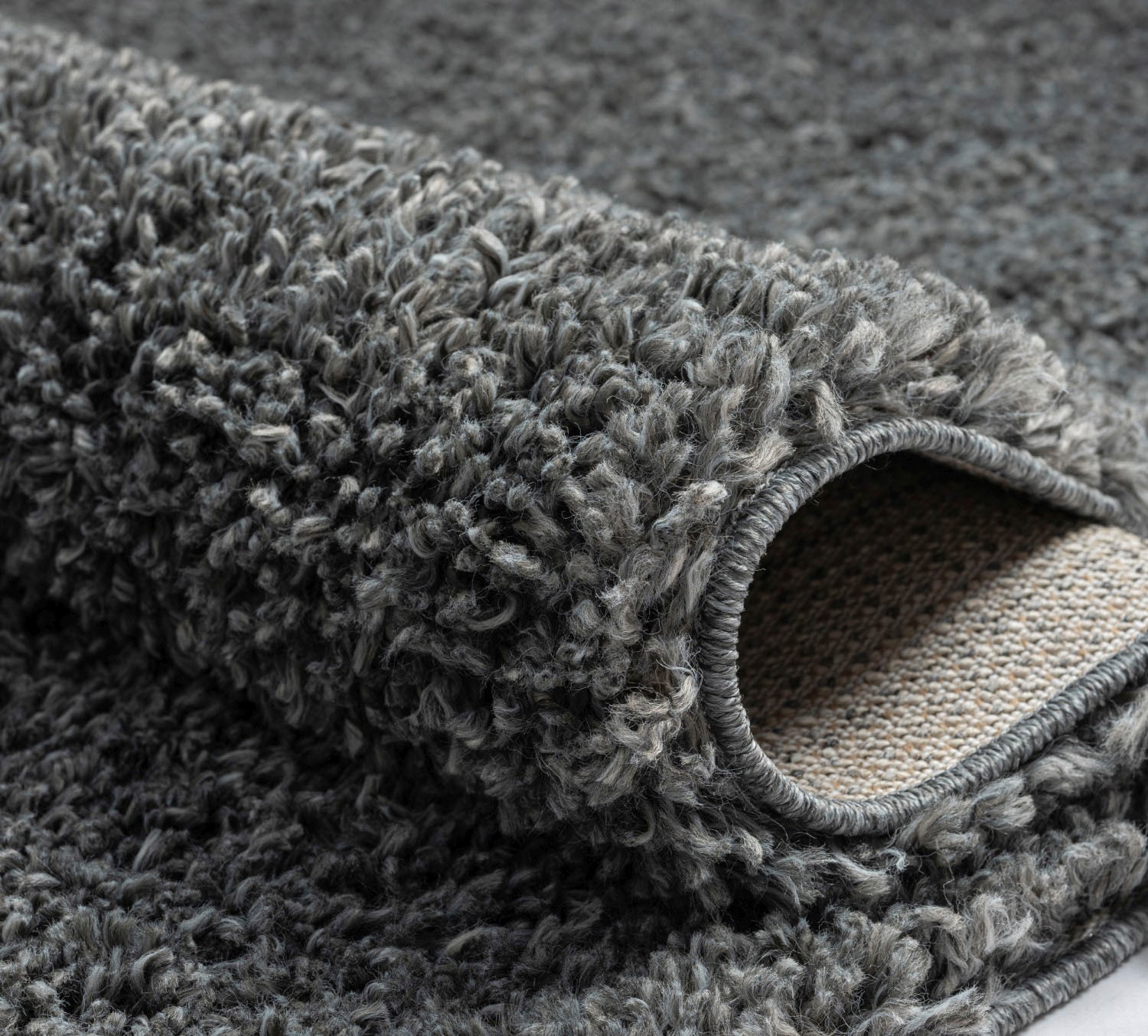 Myflair Möbel & Accessoires Hochflor-Bettumrandung »My Shaggy« Höhe 37 mm 3 Stk. tlg. Shaggy, Uni-Farben, leicht glänzend, extra flauschig, Läufer-Set