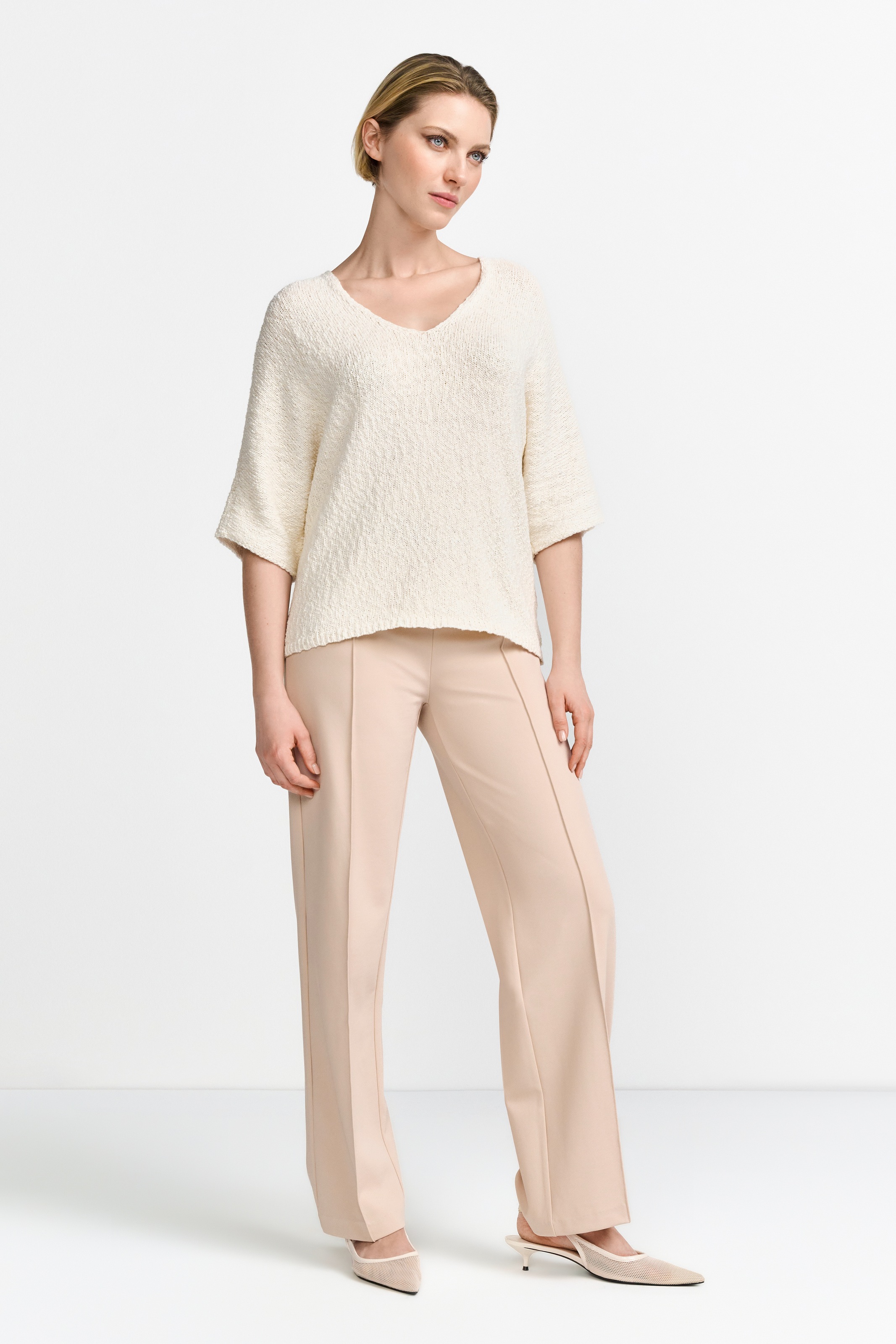 RICHROYAL Strickpullover, Mit V-Ausschnitt