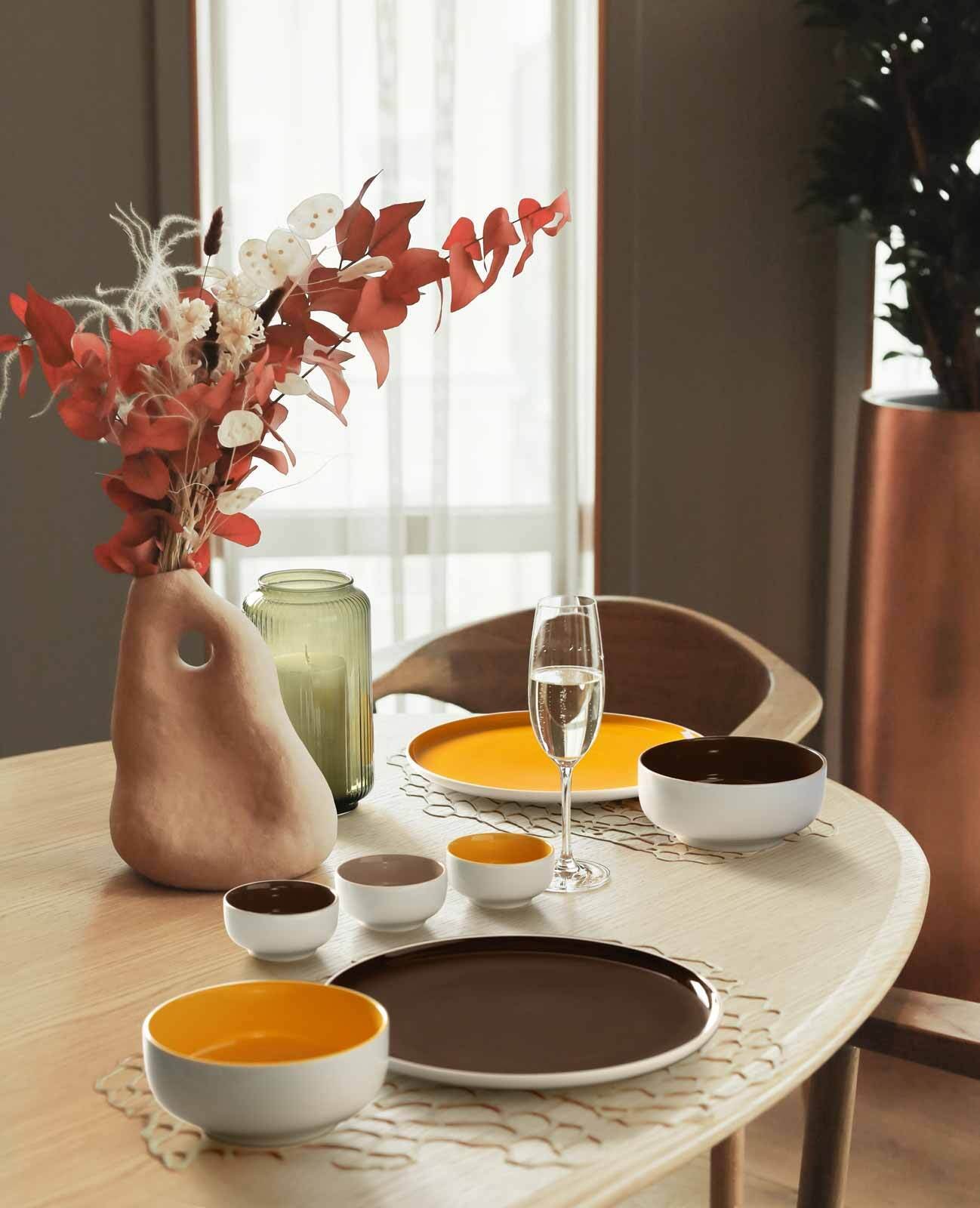 Seltmann Weiden Geschirr-Set »Frühstücks-Set Sento Home Pure Colors 18-tlg.« Spülmaschinengeeignet, Mikrowellengeeignet, Ofenfest, Salamandergeeignet, Kühlschrankgeeignet, Gefrierschrankgeeignet