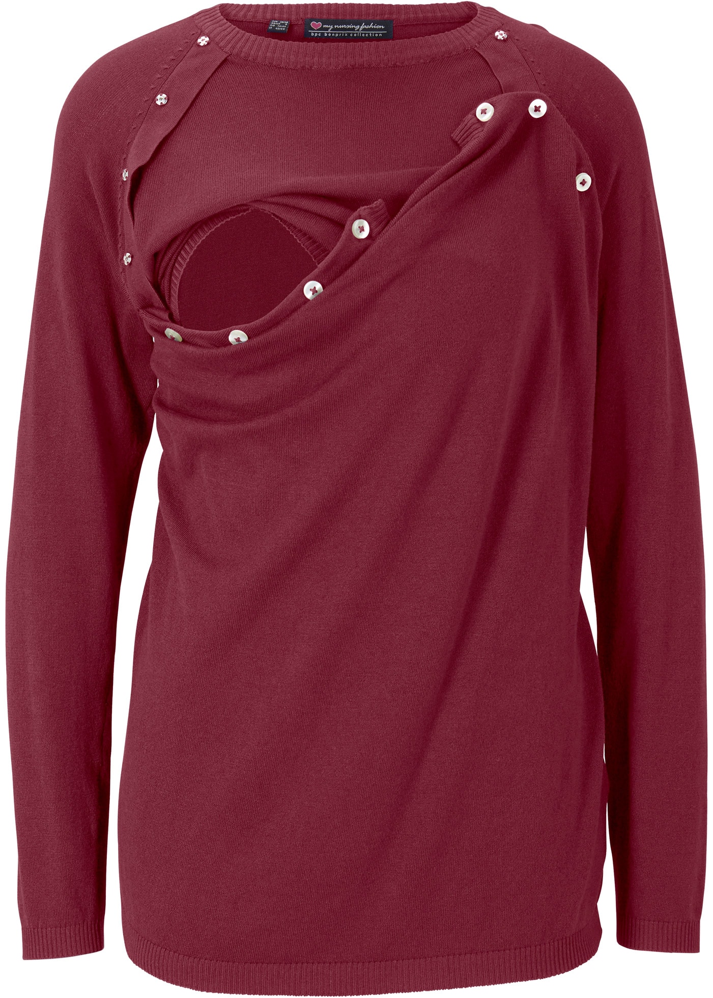 bonprix Stillpullover »2-in-1 Umstands- und Stillpullover aus Feinstrick« aus Viskose und Polyamid, mit Rollkragen, figurbetonte Passform