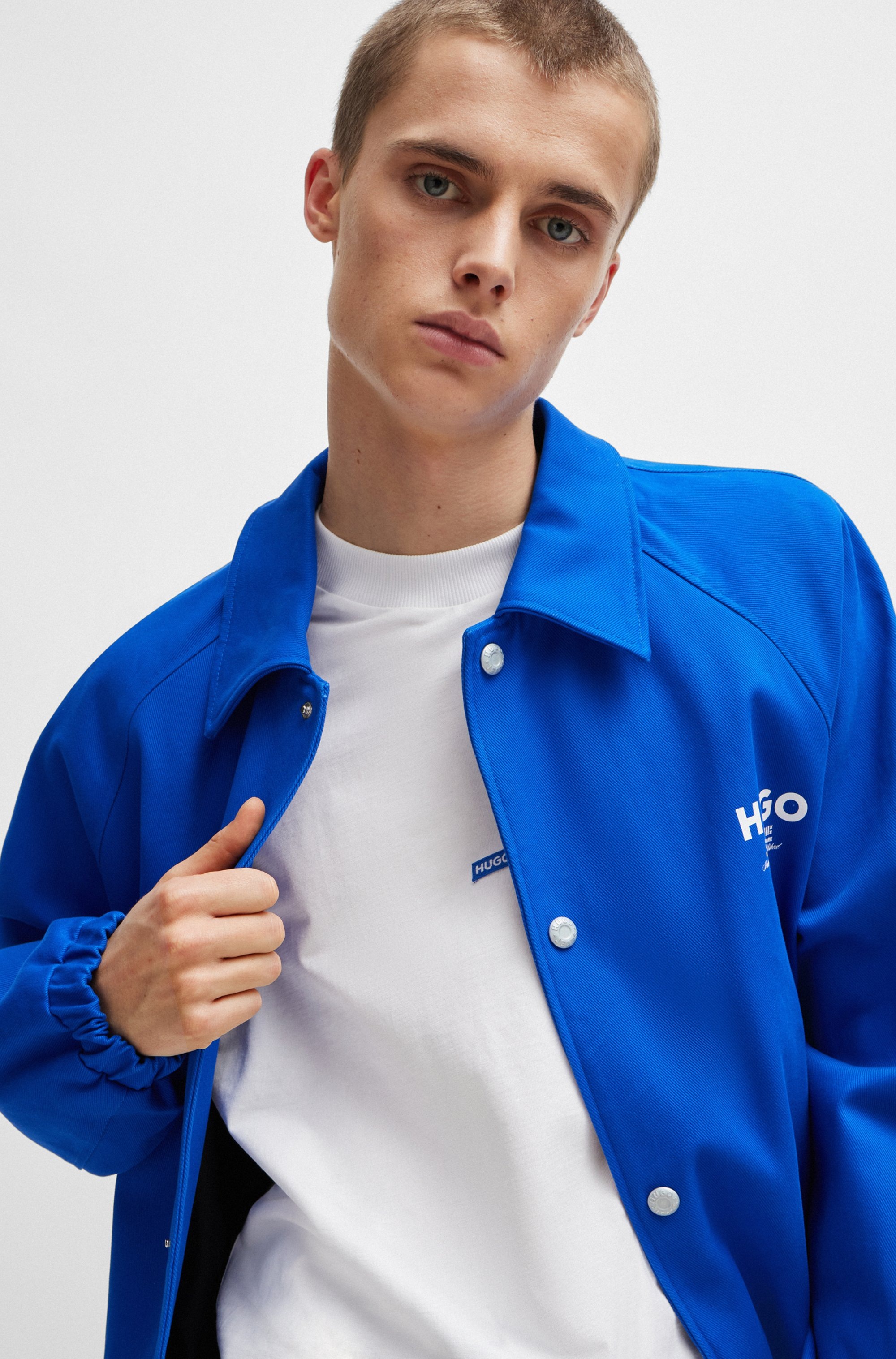 HUGO Blue T-Shirt »Navertz«, mit Hugo-Label