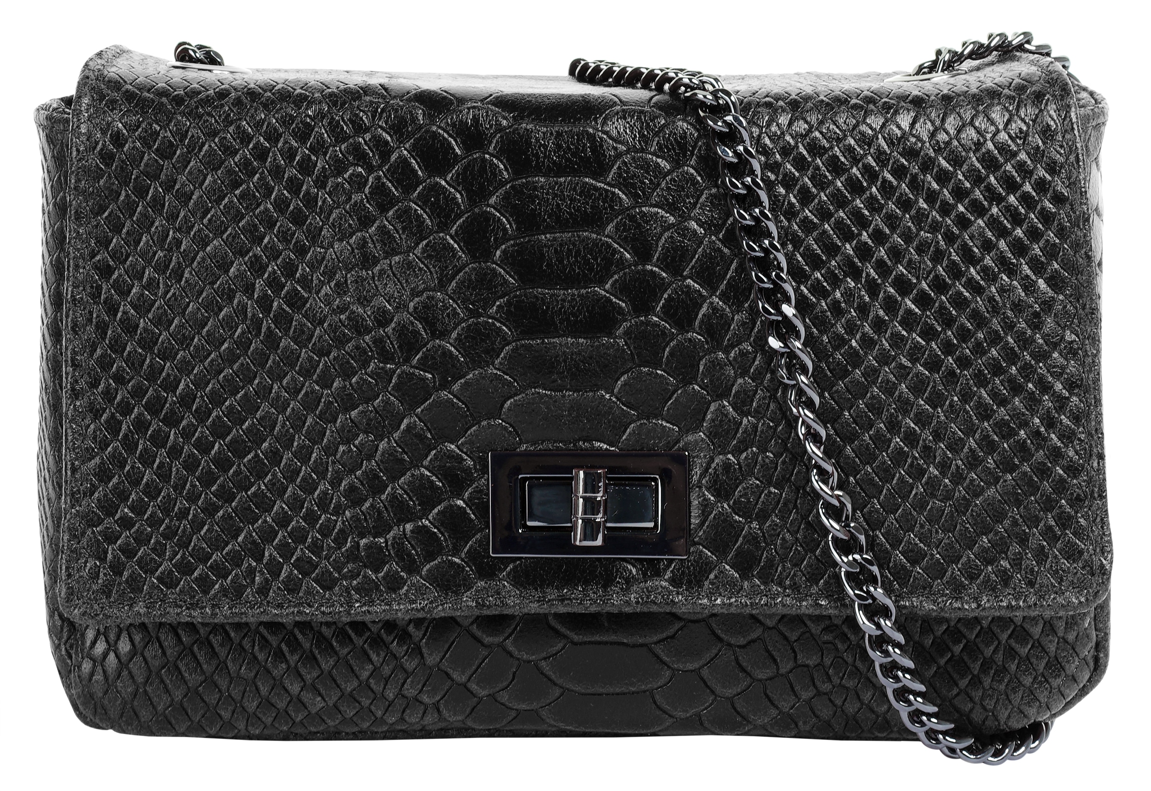 Cluty Umhängetasche echt Leder, Made in Italy