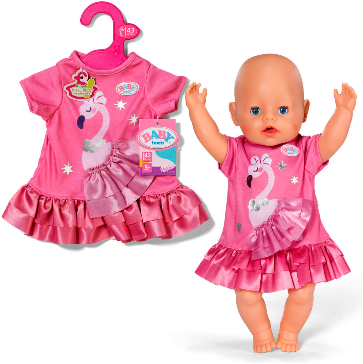 Baby Born Puppenkleidung »Kleid Flamingo 43 cm«