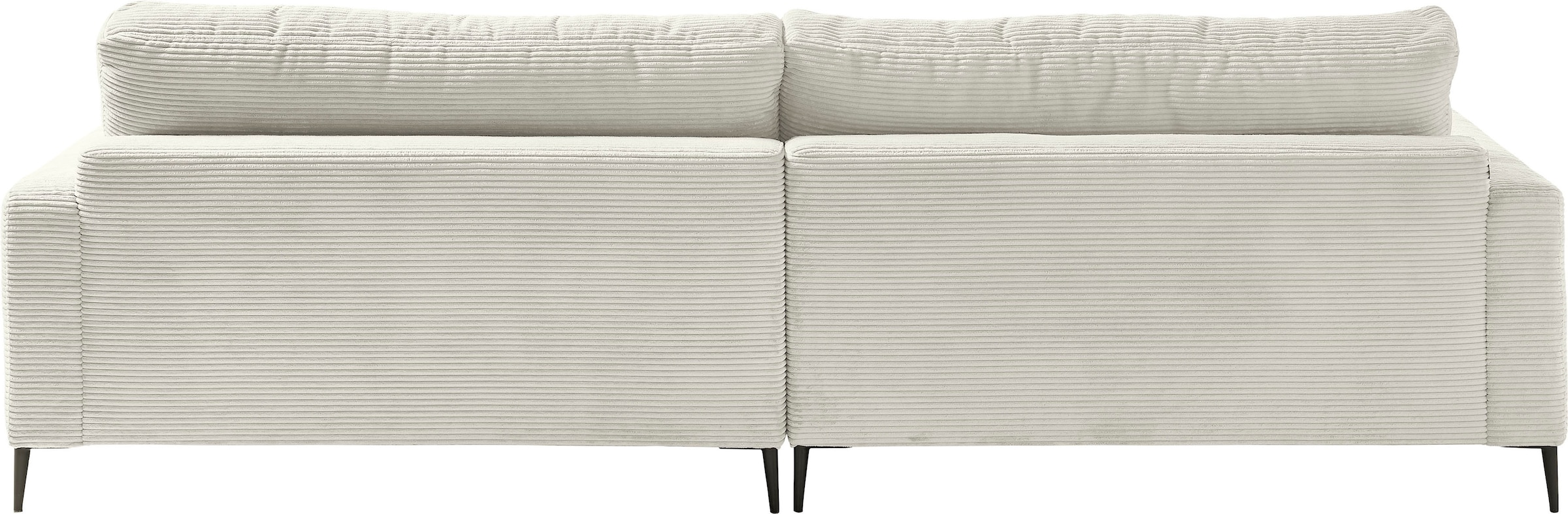 INOSIGN Ecksofa »Downtown, B/T/H: 272/190/84 cm L-Form«, weicher Sitzkomfort auch in Cord und Bouclé, incl. Zierkissen