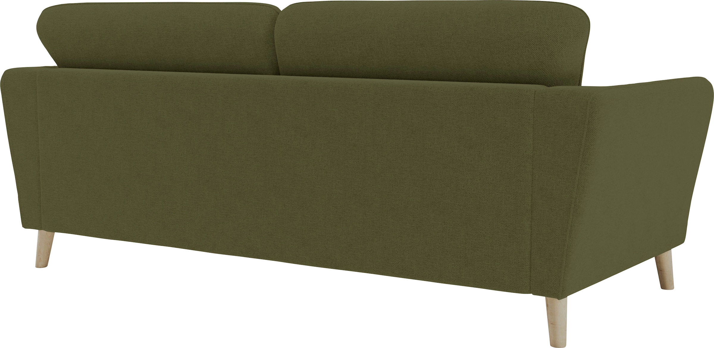 OTTO home 3-Sitzer »MARSEILLE 3er Sofa 206 cm, Cord, Flachgewebe, Struktur, Webstoff« mit Massivholzbeinen aus Eiche, verschiedene Bezüge und Farbvarianten