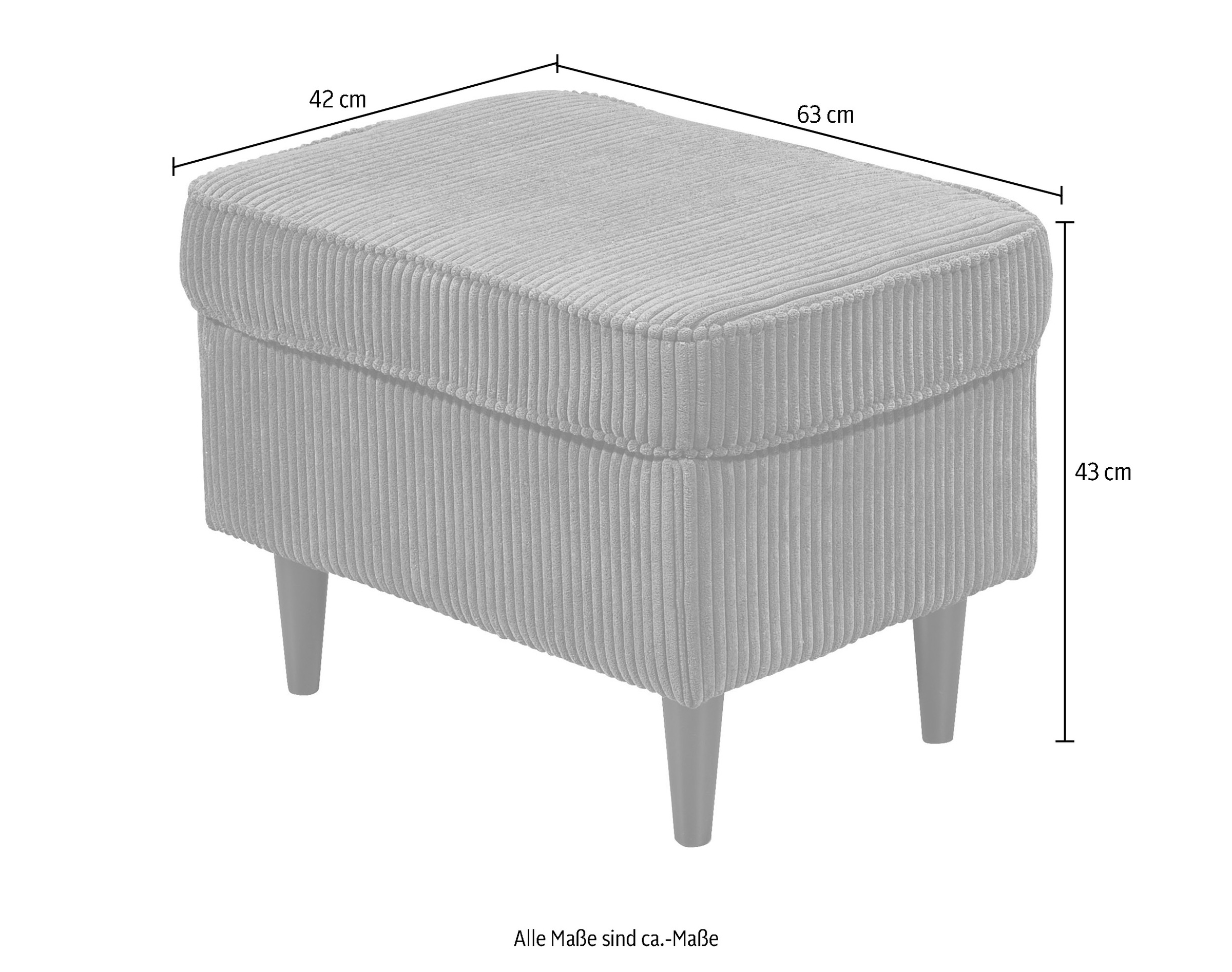 ED EXCITING DESIGN Hocker »Oskar«, mit Massivholzfüßen