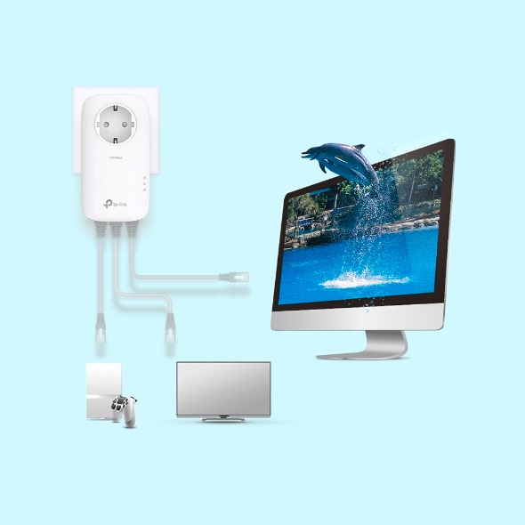 TP-Link WLAN-Repeater »TL-PA8033P KIT AV1300 Powerline 2er KIT (3x LAN)«