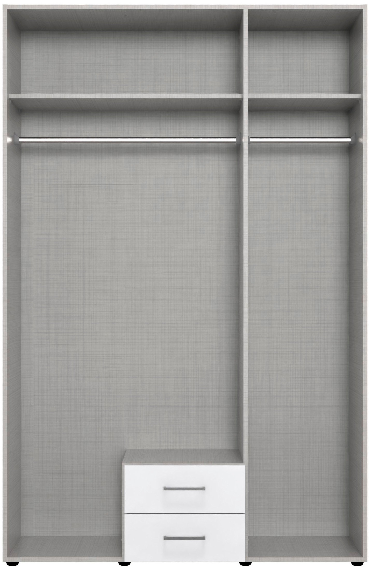 Wimex Drehtürenschrank »Mugano« mit langen oder kurzen Griffen aus Metall,  wahlweise mit oder ohne Spiegel, mit Schubladen