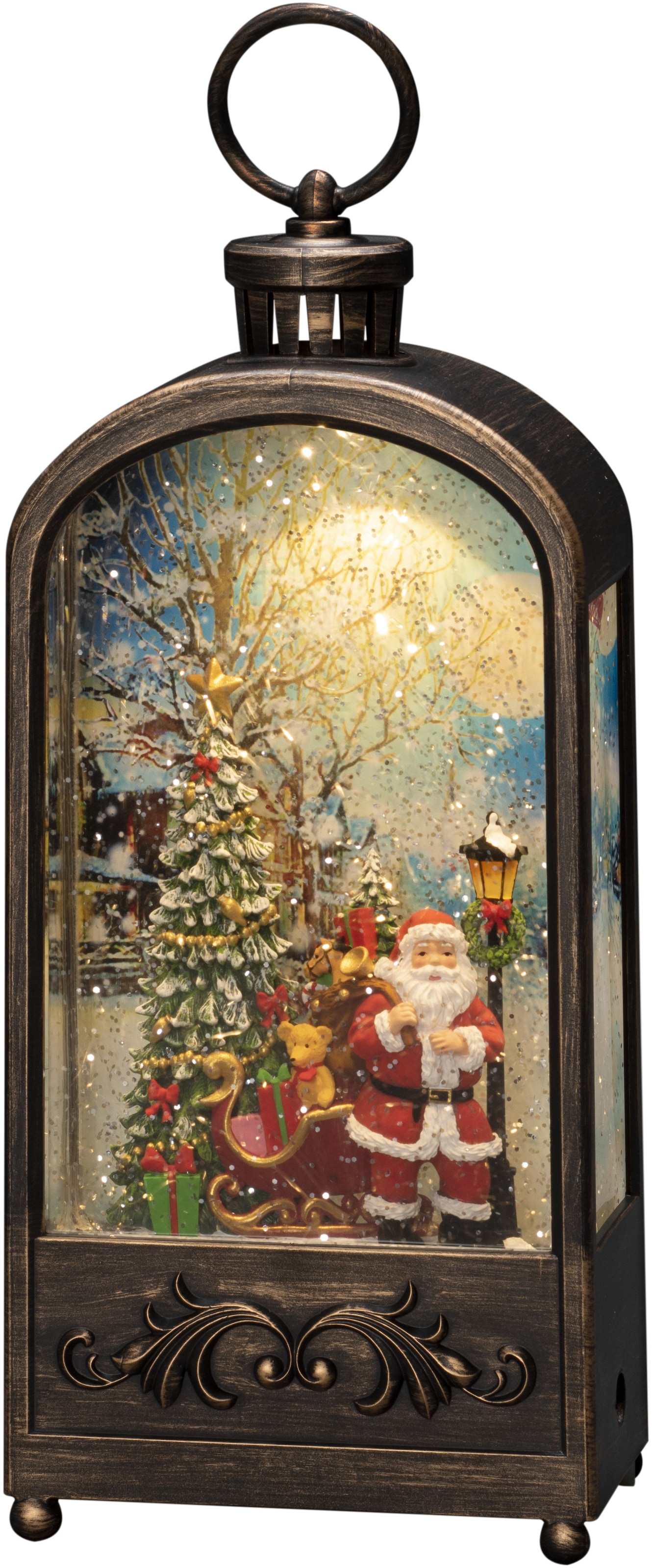 KONSTSMIDE LED Laterne »LED Wasserlaterne Santa und Baum«, wassergefüllt,  5h Timer, 1 warm weiße Diode online kaufen | mit 3 Jahren XXL Garantie