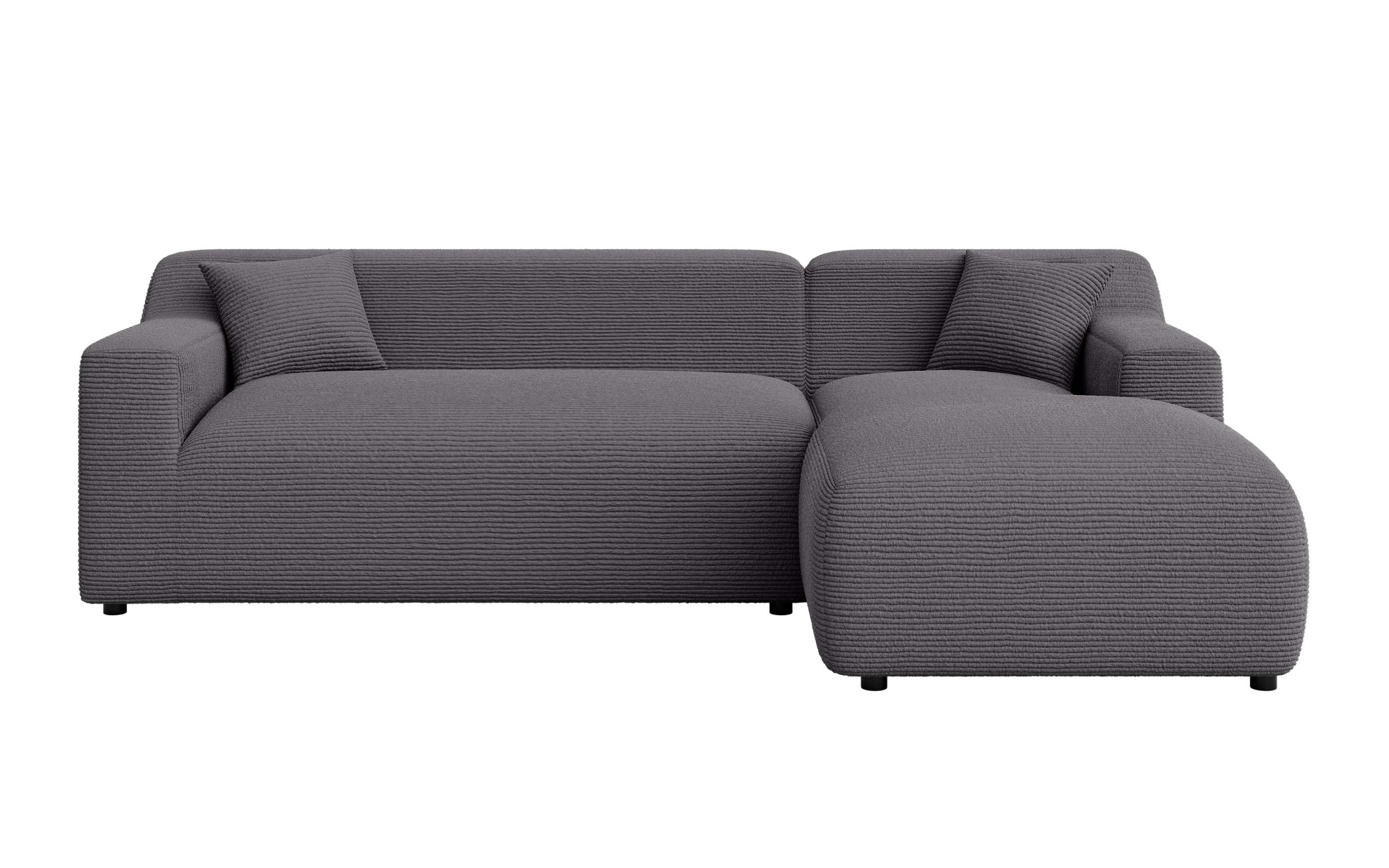 Home affaire Ecksofa »LILLIANA Designsofa, L-Form mit Recamiere rechts/links bestellbar«, L-Form mit Wellenunterfederung, Maße B/T/H: 256/160/76 cm