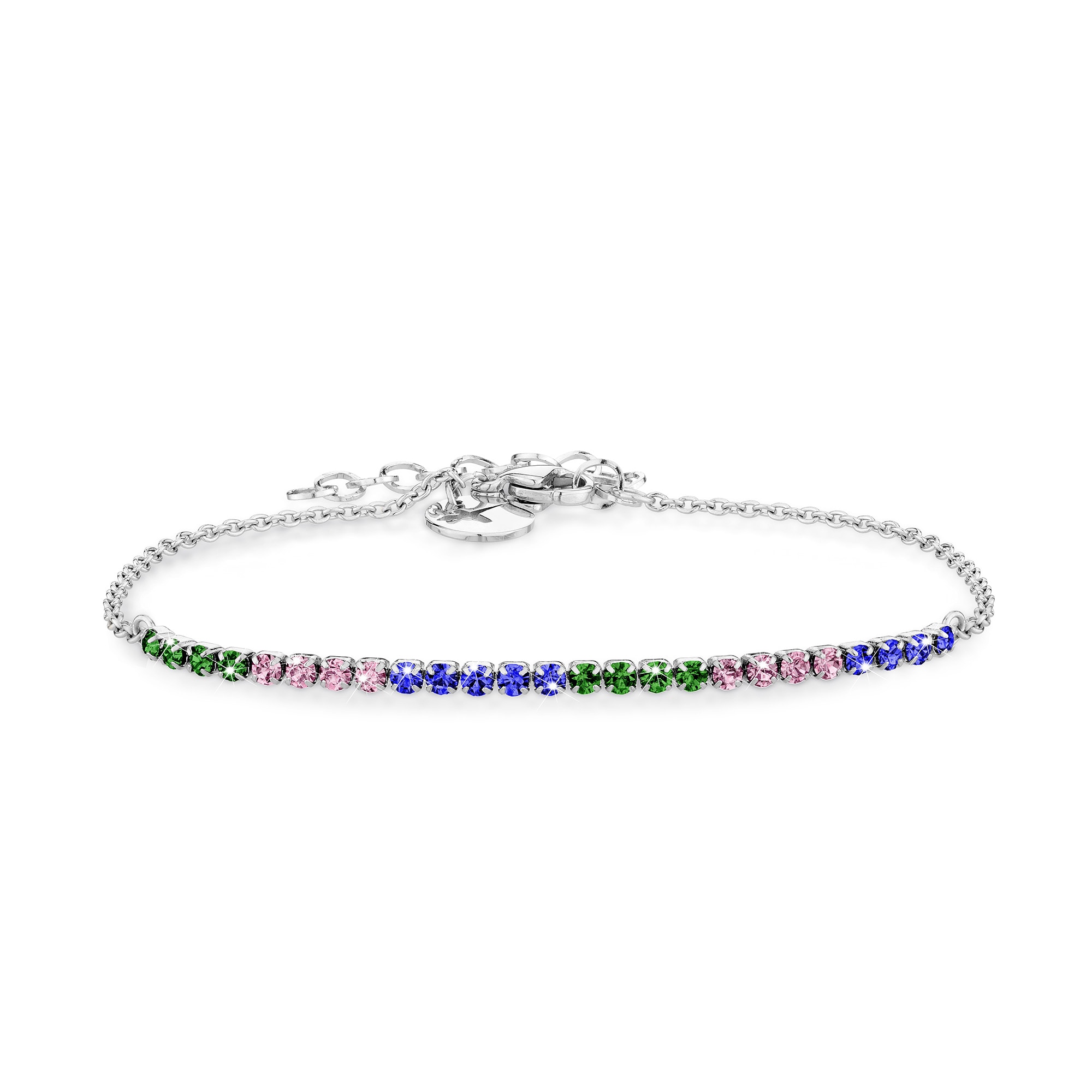 Tamaris Armband »The Rainbow Sparkling Beads, Regenbogen-Optik« mit Glasstein