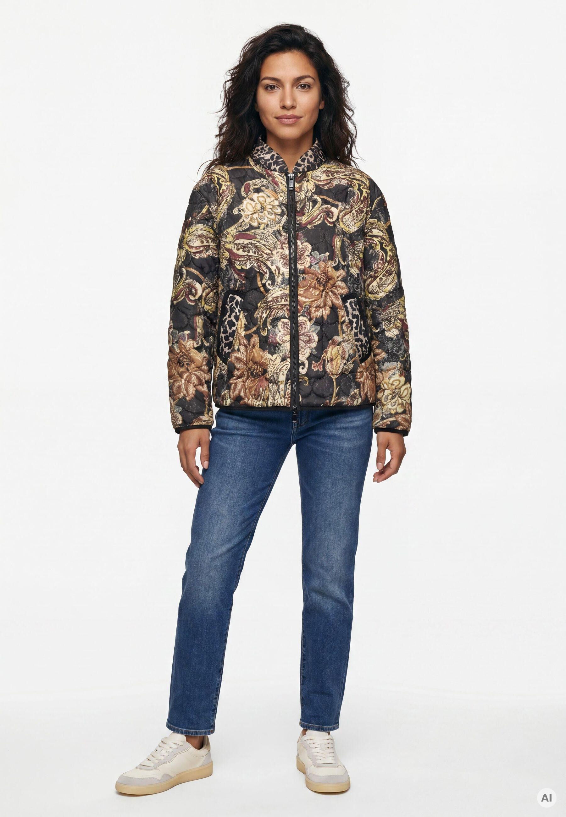 Milestone Steppjacke »MSMeadow solid« ohne Kapuze zum Wenden im Wellenstepp
