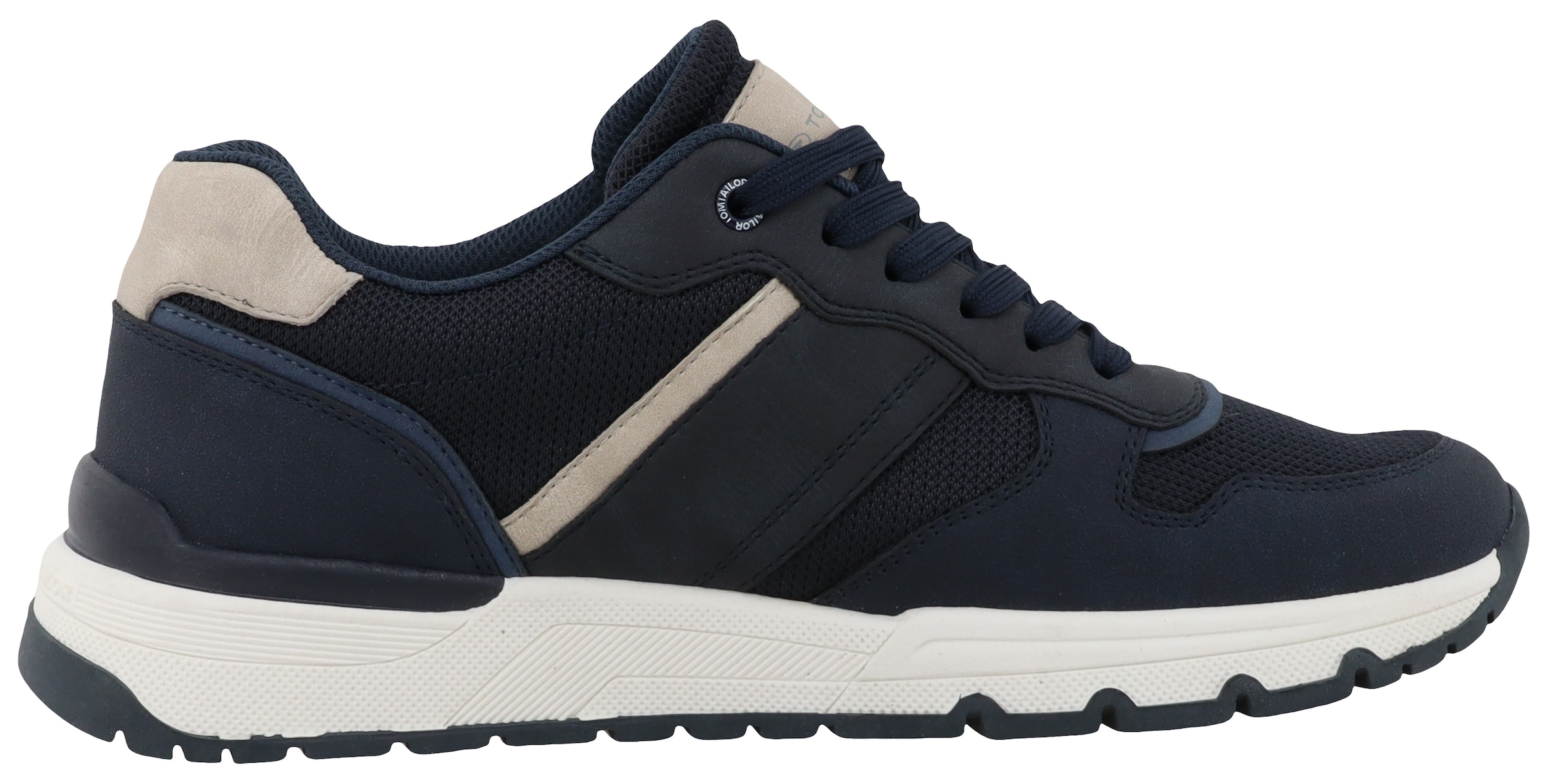 TOM TAILOR Sneaker, Freizeitschuh, Halbschuh, Schnürschuh mit Kontrastbesatz