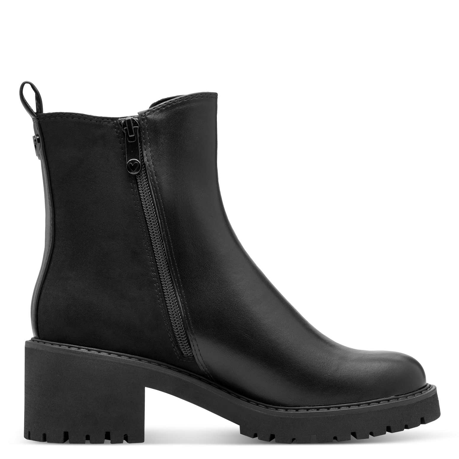 MARCO TOZZI Chelseaboots  , Blockabstz, Stiefelette mit funkelenden Strasssteinchen besetzt