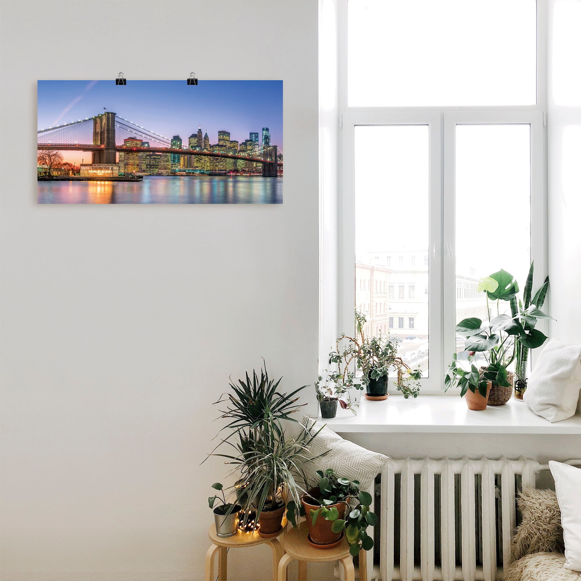 Artland Wandbild »Skyline New York City«, New York, (1 St.), als Alubild, Outdoorbild, Leinwandbild, Poster, Wandaufkleber