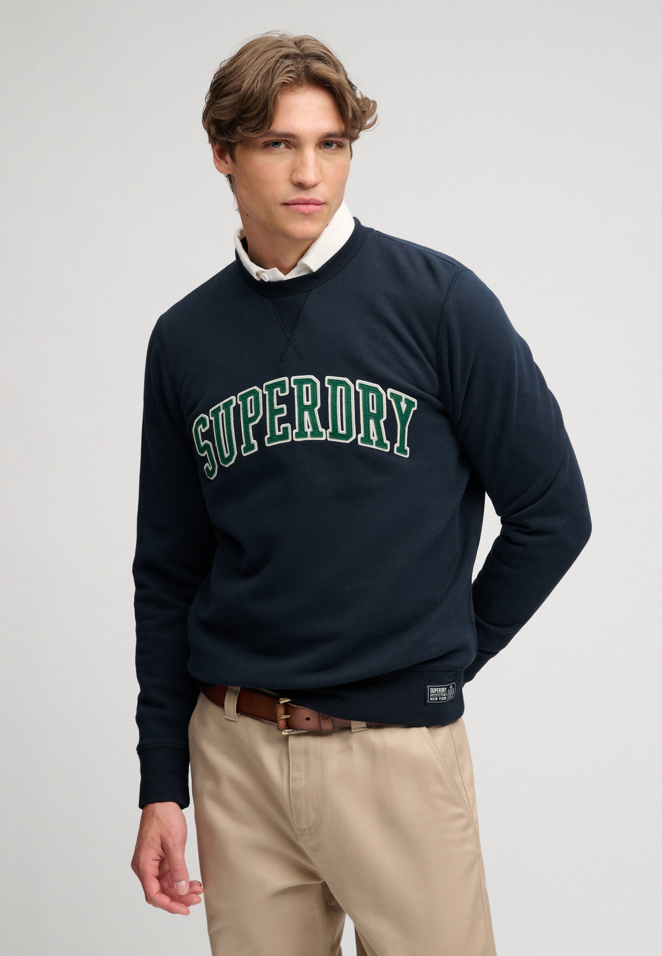 Superdry Sweatshirt »ATHLETIC APPLIQUE RELAXED CREW«, Baumwollmischung, relaxed fit
