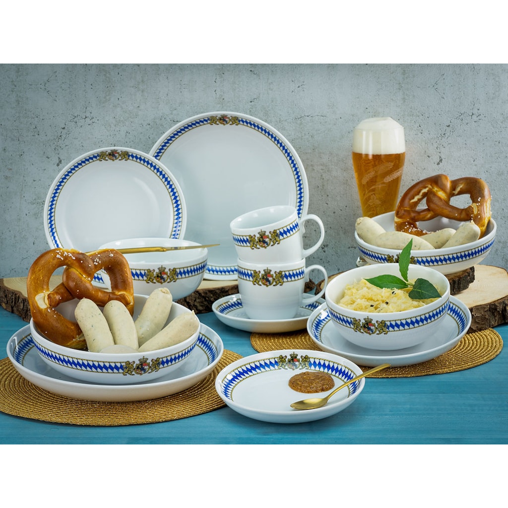 CreaTable Kombiservice »Geschirr-Set Love Bavaria«, (Set, 10 tlg., Kaffeeservice und Tafelservice im Set, für 2 Personen)