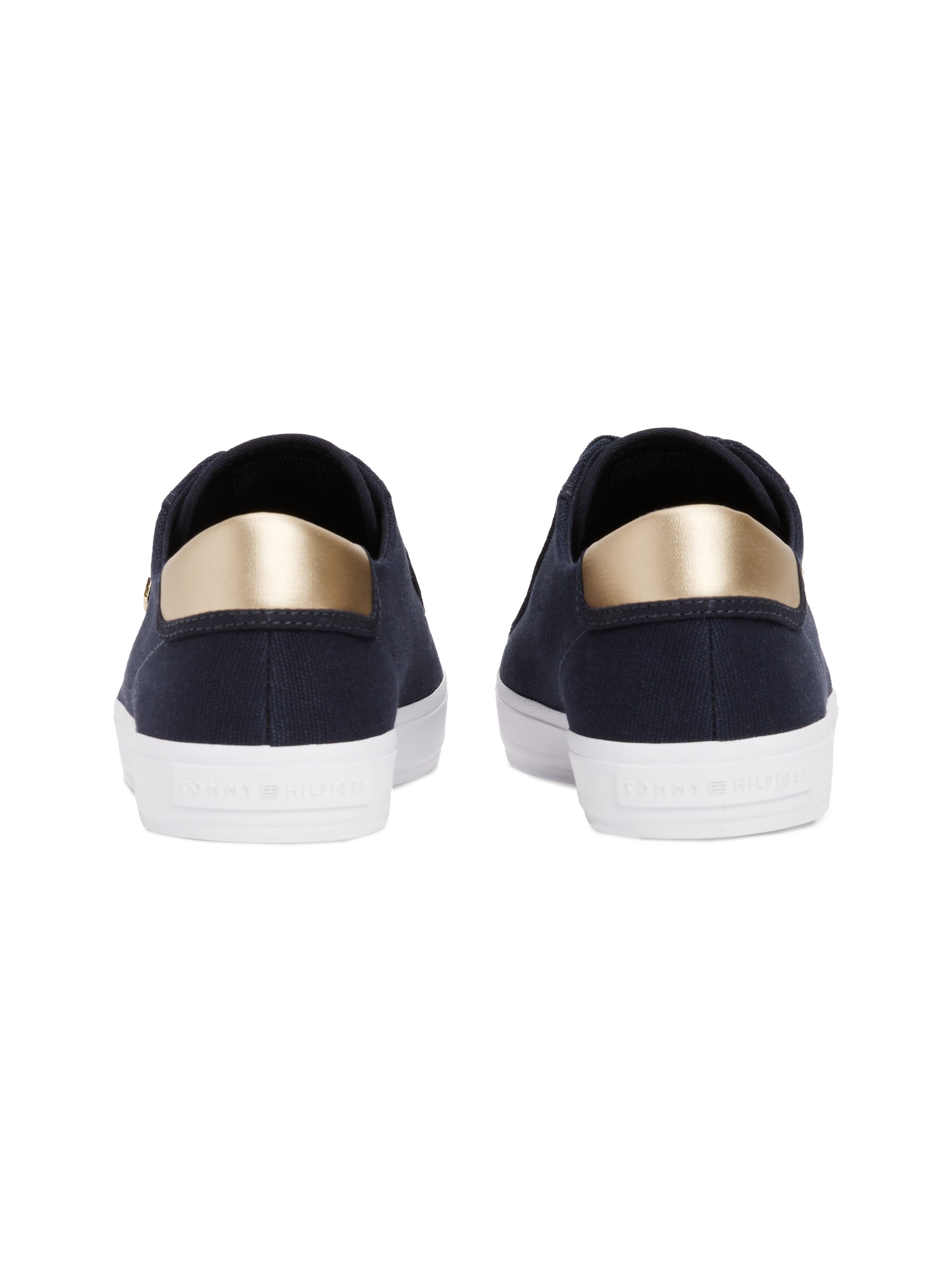 Tommy Hilfiger Plateausneaker »VULC CANVAS LACE UP SNEAKER«, Freizeitschuh, Halbschuh, Schnürschuh, in schmaler Form