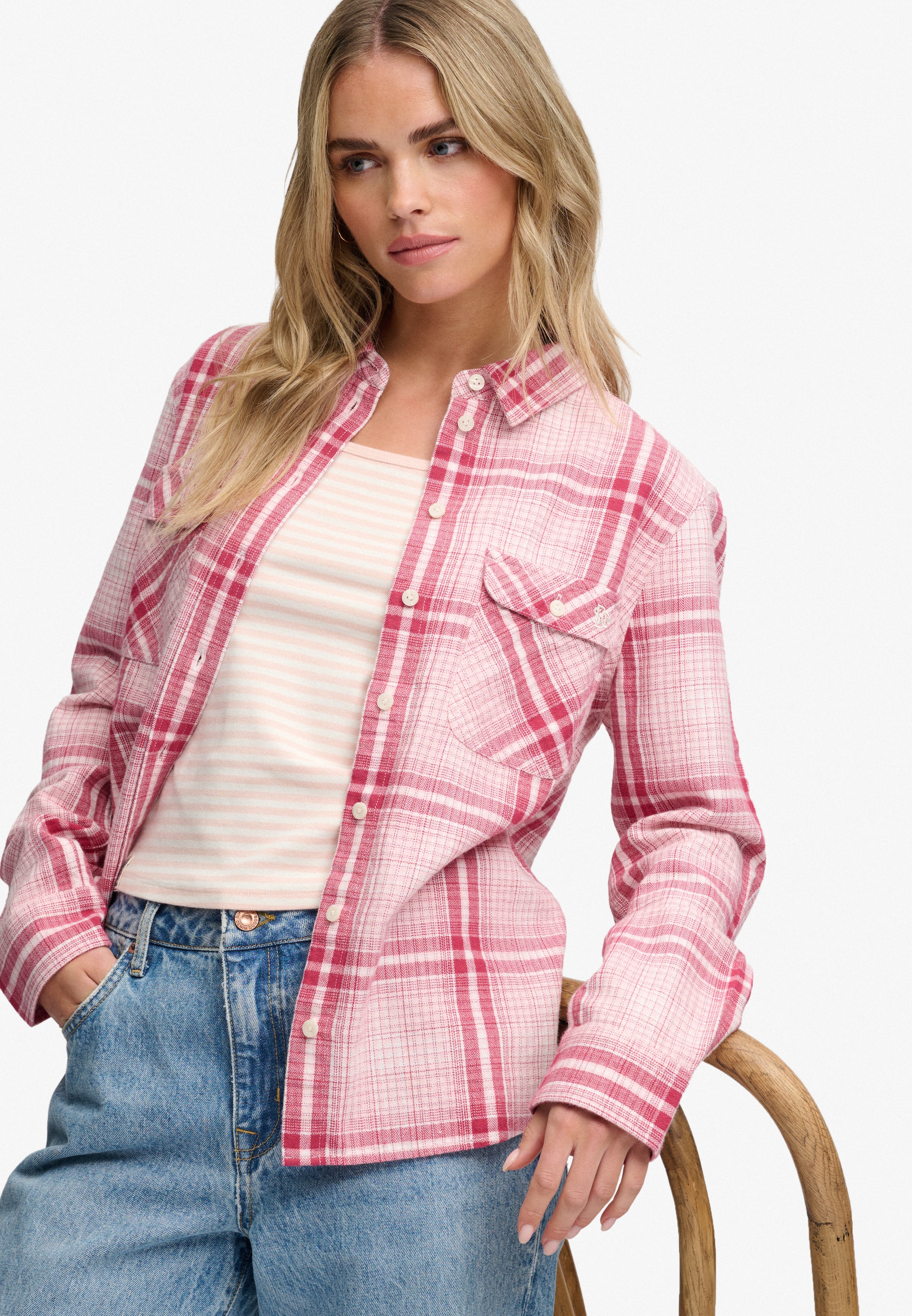 Superdry Karobluse »LUMBERJACK CHECK FLANNEL SHIRT« Baumwolle, relaxed fit, aus weichem Flanell