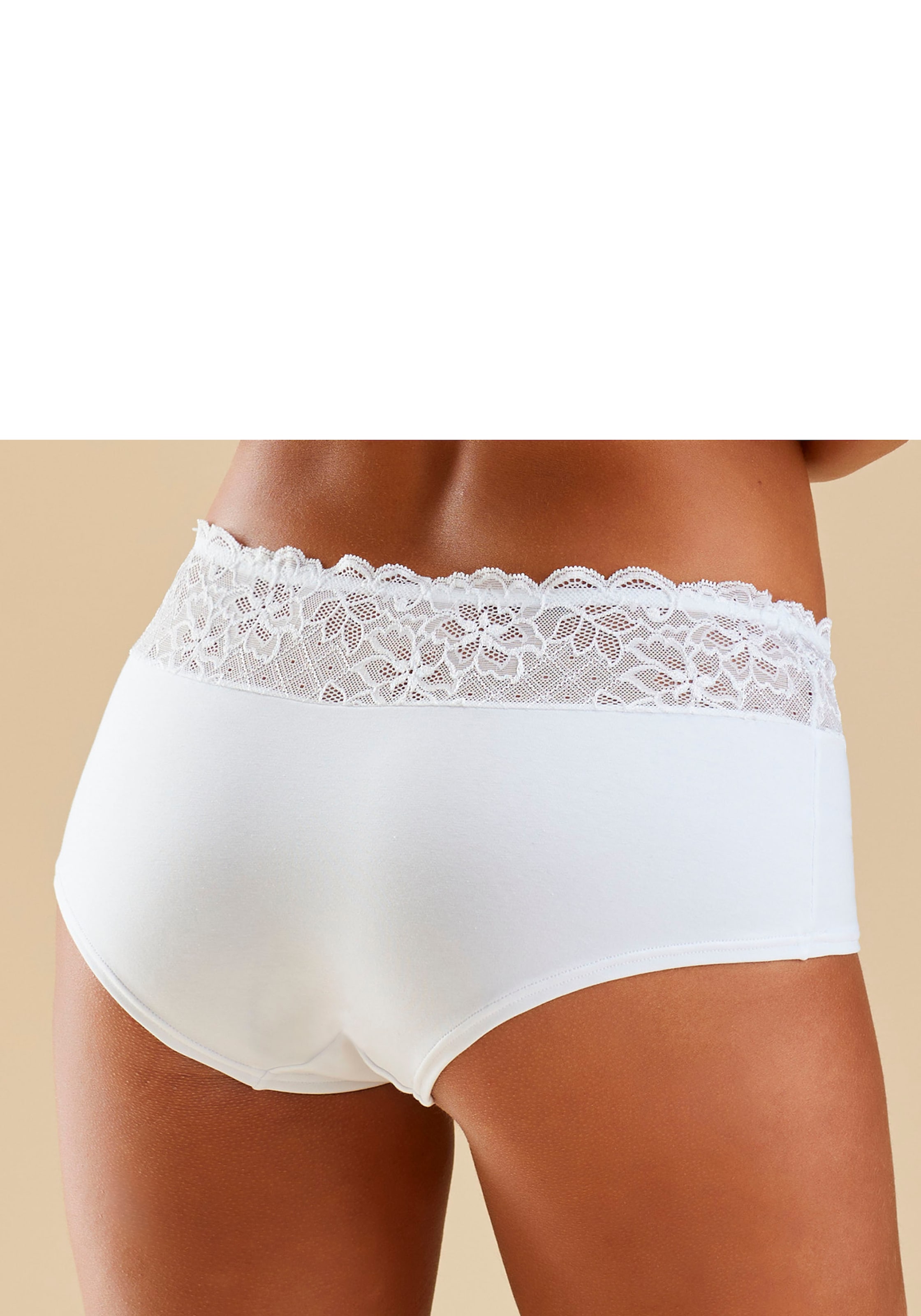 Nuance by Lascana Panty mit floralem Spitzenbund, als Wäsche-Set kombinierbar