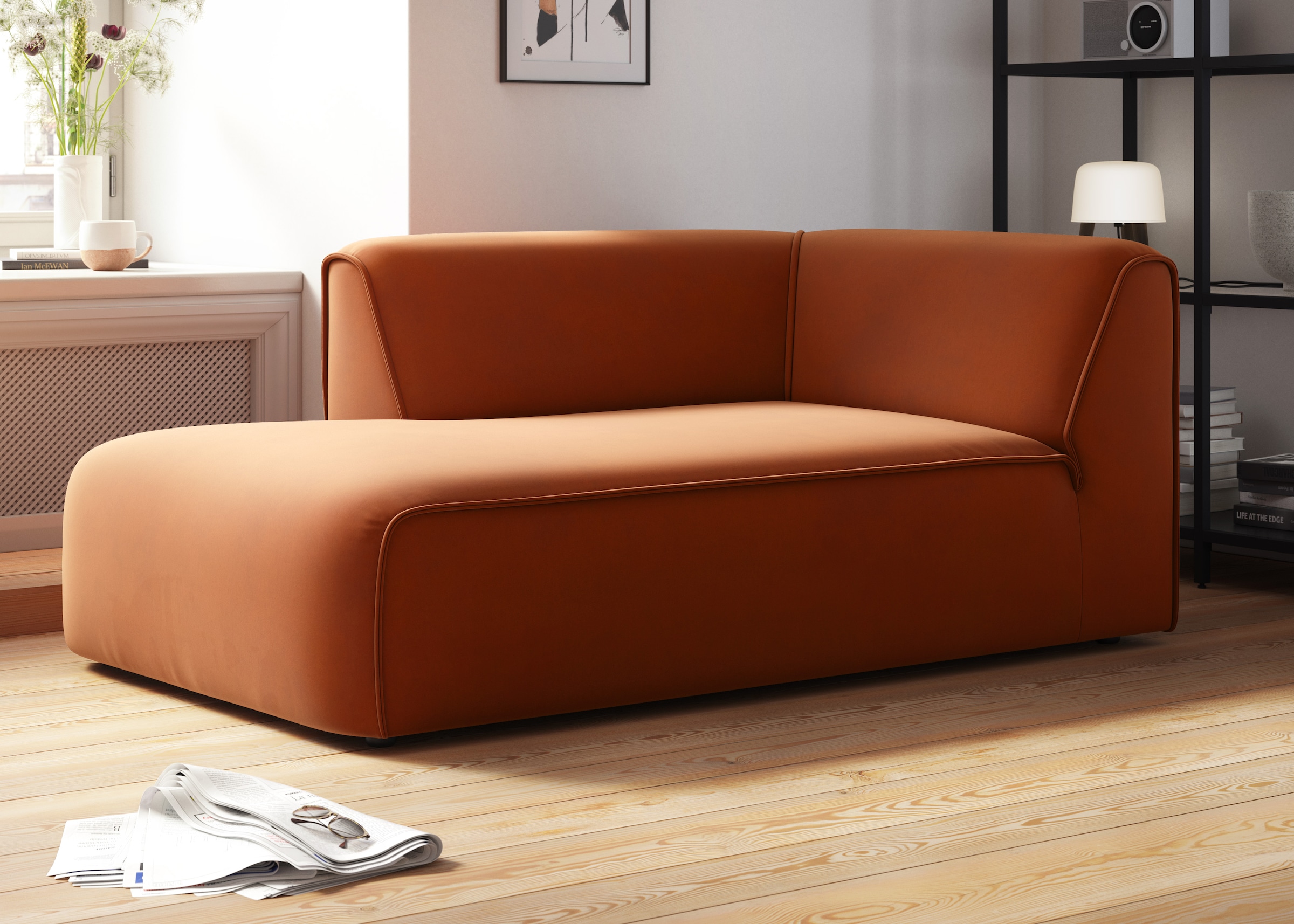 RAUM.ID Ottomane »Merid Chaiselongue, Maße B/T/H: 100/162/70 cm«, als Modul oder separat verwendbar, für individuelle Zusammenstellung