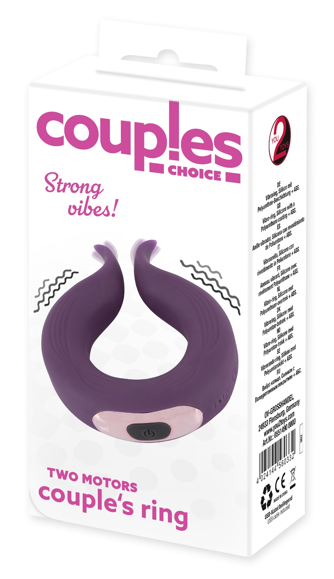 coup!es choice Vibrator »Penisring Two Motors couple¿s ring«
