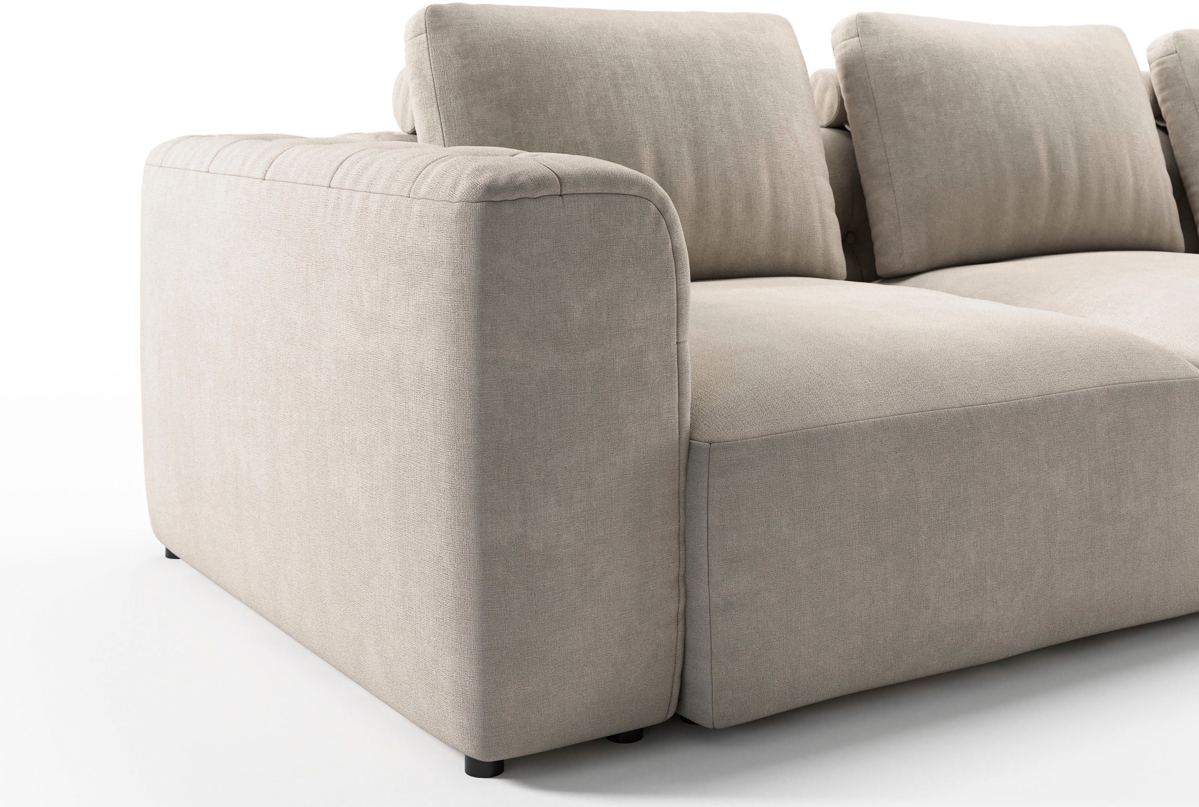RAUM.ID Chaiselongue »Cushid«, Modul-Sofa, bestehend aus 2-Sitzer und Hocker