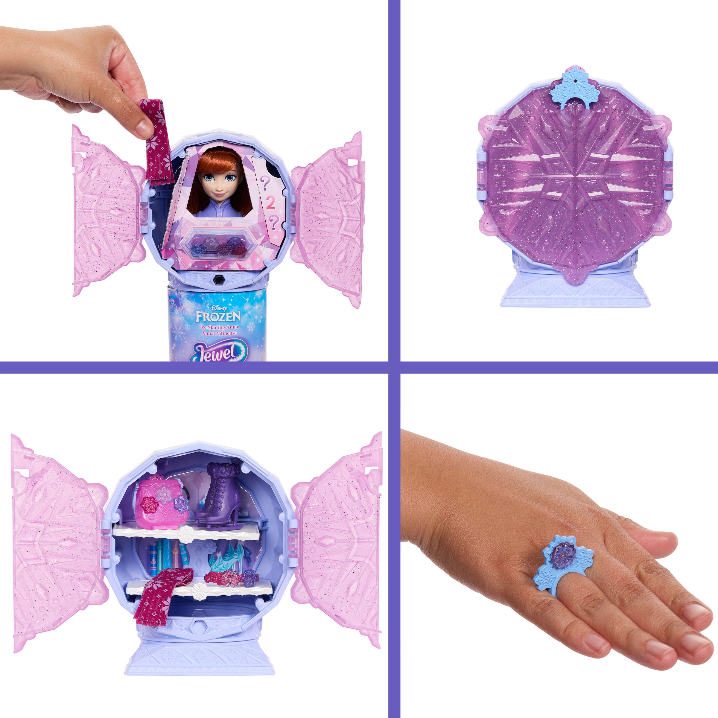 Mattel® Anziehpuppe »Disney Die Eiskönigin Jewel Reveal, Eisläuferin Anna«