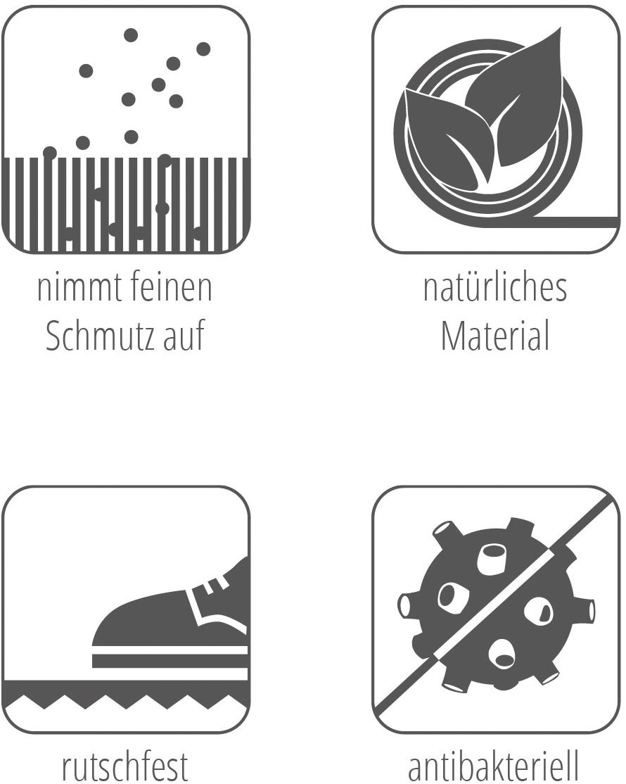 ASTRA Fußmatte »Kokosvelours« rechteckig 15 mm Höhe Kokos Türmatte, rutschfest, schmutzabweisend