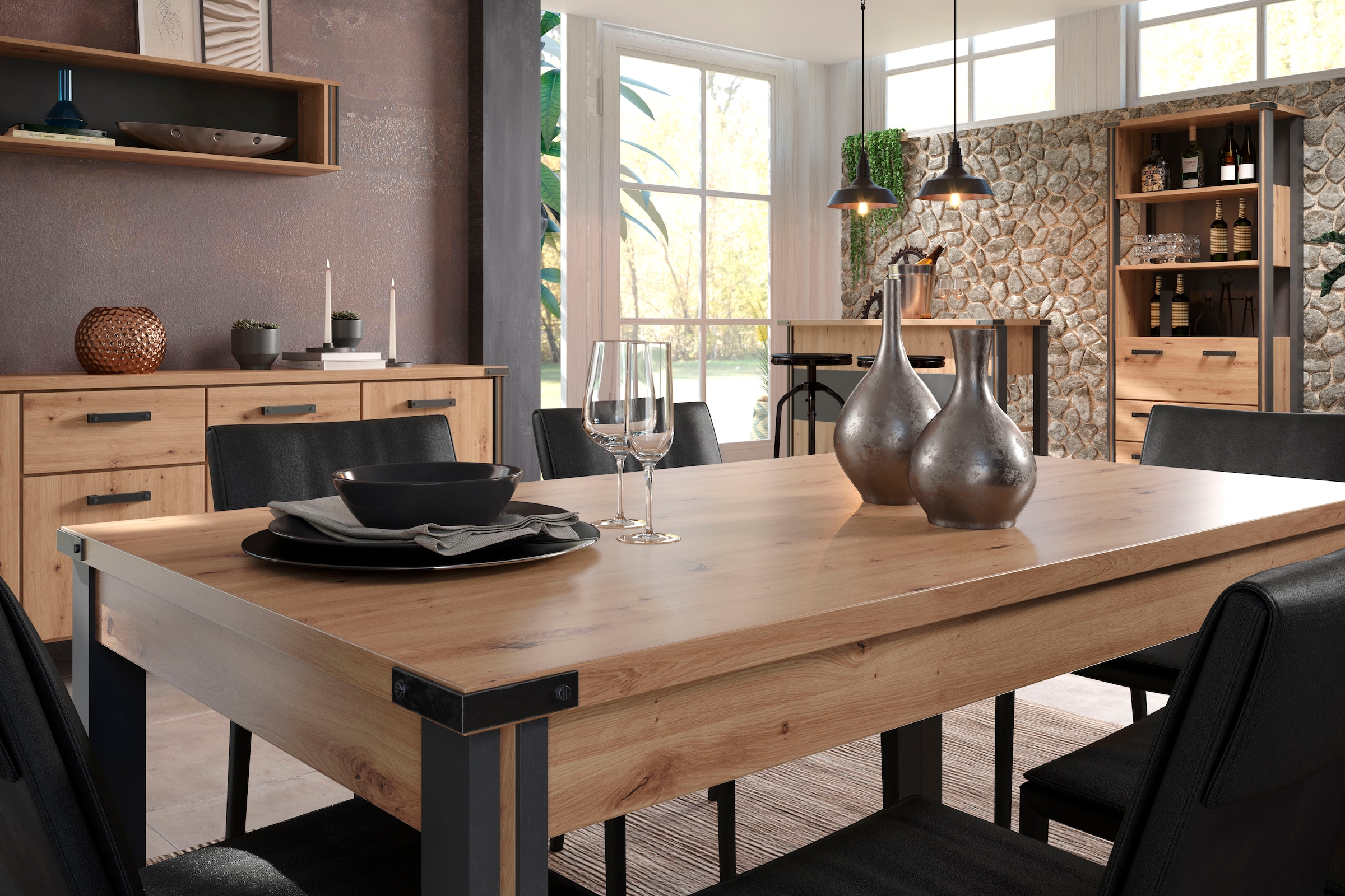 Home affaire Esstisch »Mia«, (1 St.), Esszimmertisch, rechteckige Form - (B/T/H) 160/90/77 cm