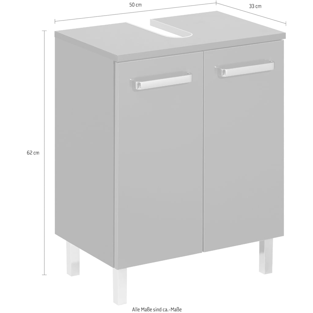 Saphir Waschbeckenunterschrank »Quickset Unterbeckenschrank mit 2 Türen, 50 cm breit, ohne Waschbecken«