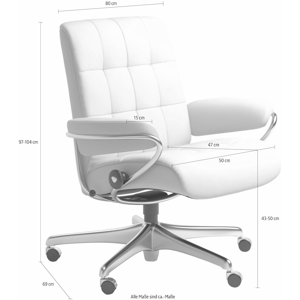 Stressless® Relaxsessel »London«, Low Back, mit Home Office Base, Gestell Chrom