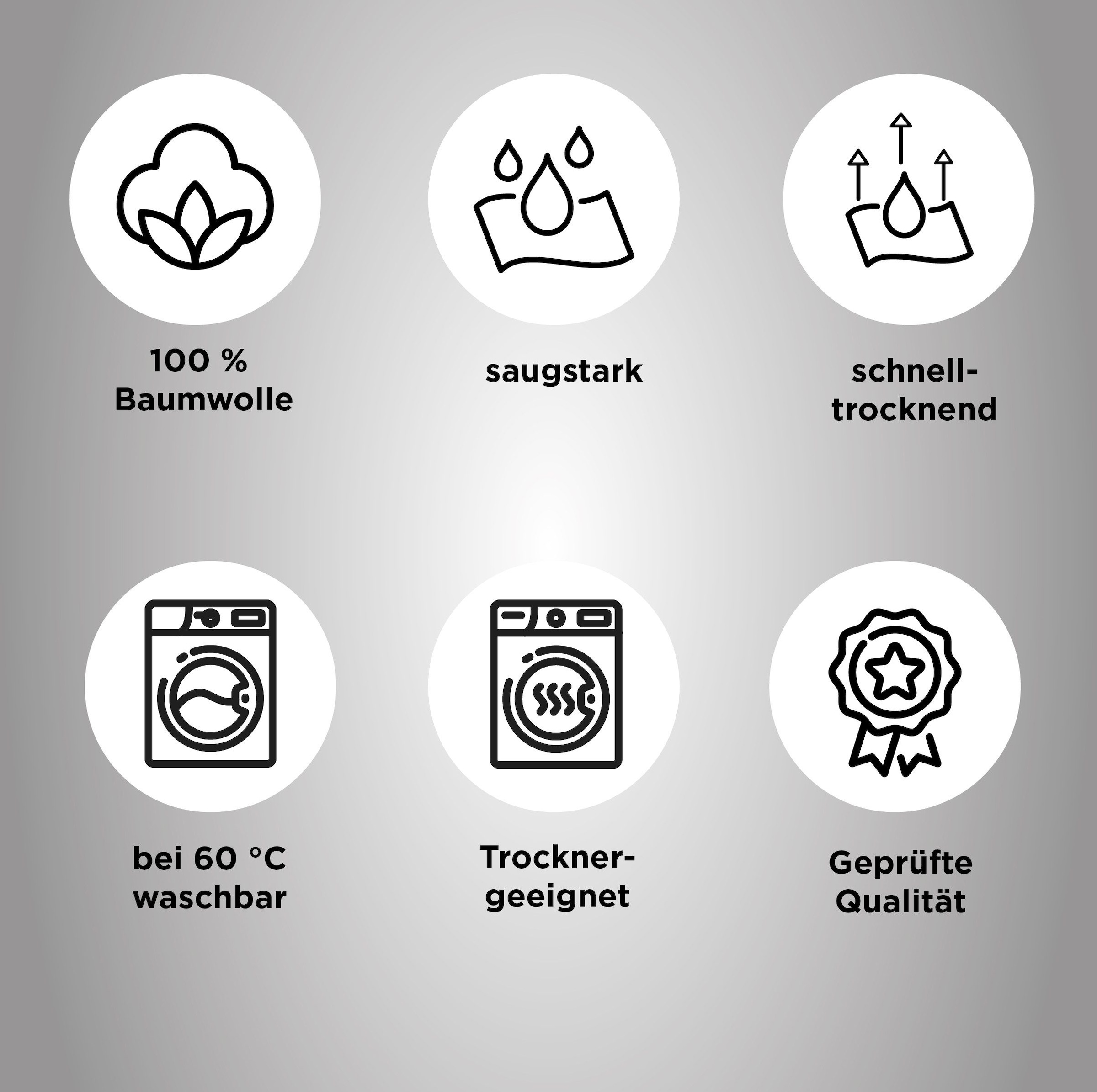 OTTO home Geschirrtuch »Klarissa, vielseitig nutzbar, saugfähig, einfache Reinigung, basic«, (Packung, 10 tlg., 10 Geschirrtücher 50 x 70 cm), 100% Baumwolle, 200 g/m², Geschirrtücher, Trockentuch, Grubentuch