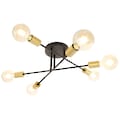 Leonique Deckenleuchte »Jarla«, E27, 1 St., Deckenlampe / Wandlampe mit goldfarbenen Fassungen, Arme flexibel verstellbar / schwenkbar