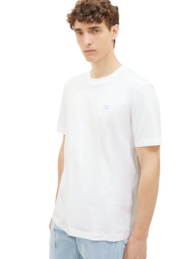 TOM TAILOR Denim T-Shirt »Crewneck«, mit kleinem Logo-Print